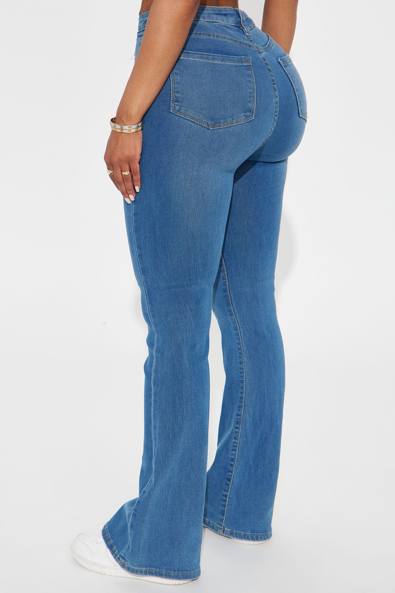 Soul Searching High Rise Flare Jeans - Medium Blue Wash Product Image