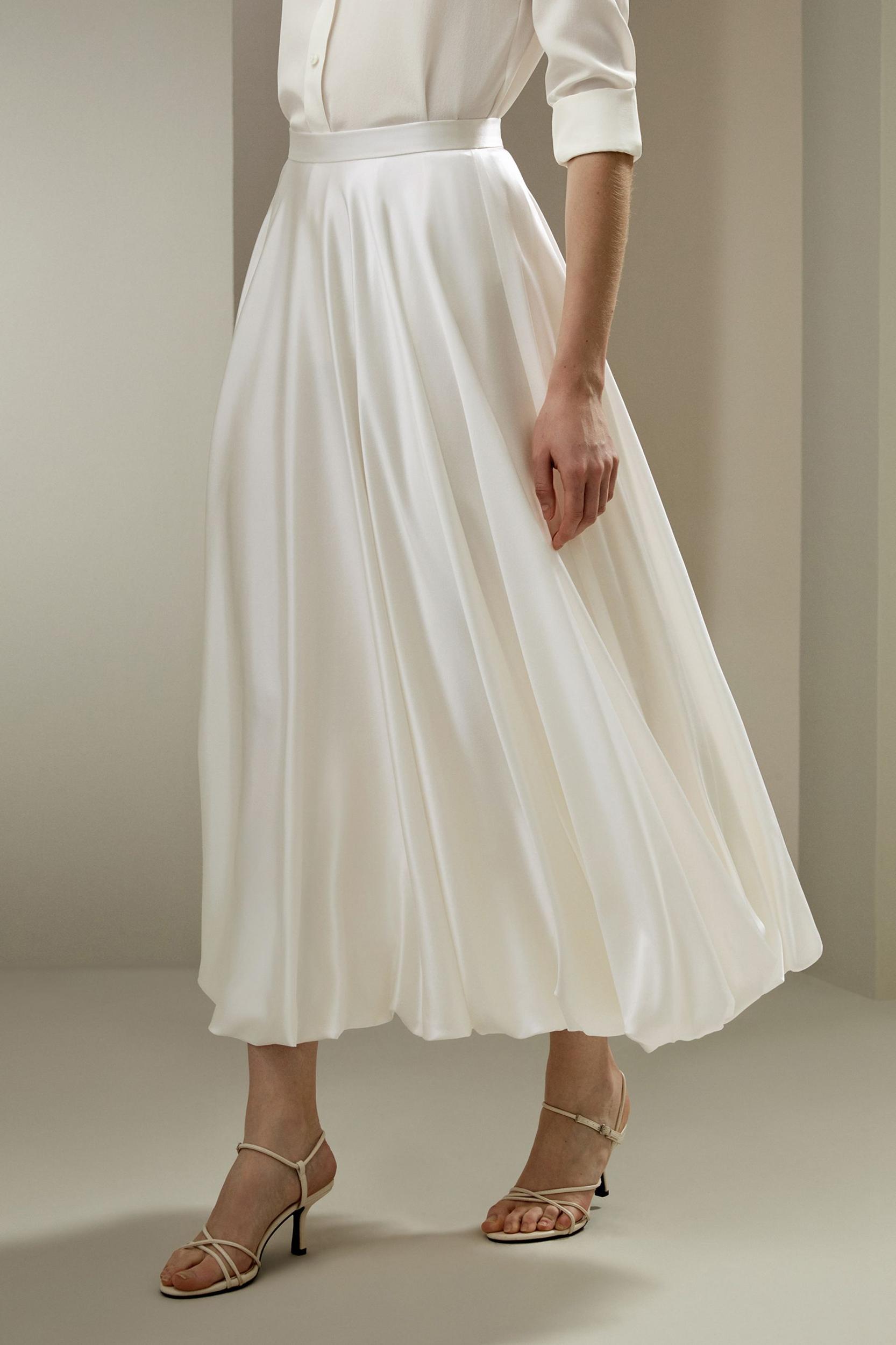 LILYSILK Womens Long Silk Skirt - Black Durable Silk - Flowing Snow Drop Skirt 14 Product Image