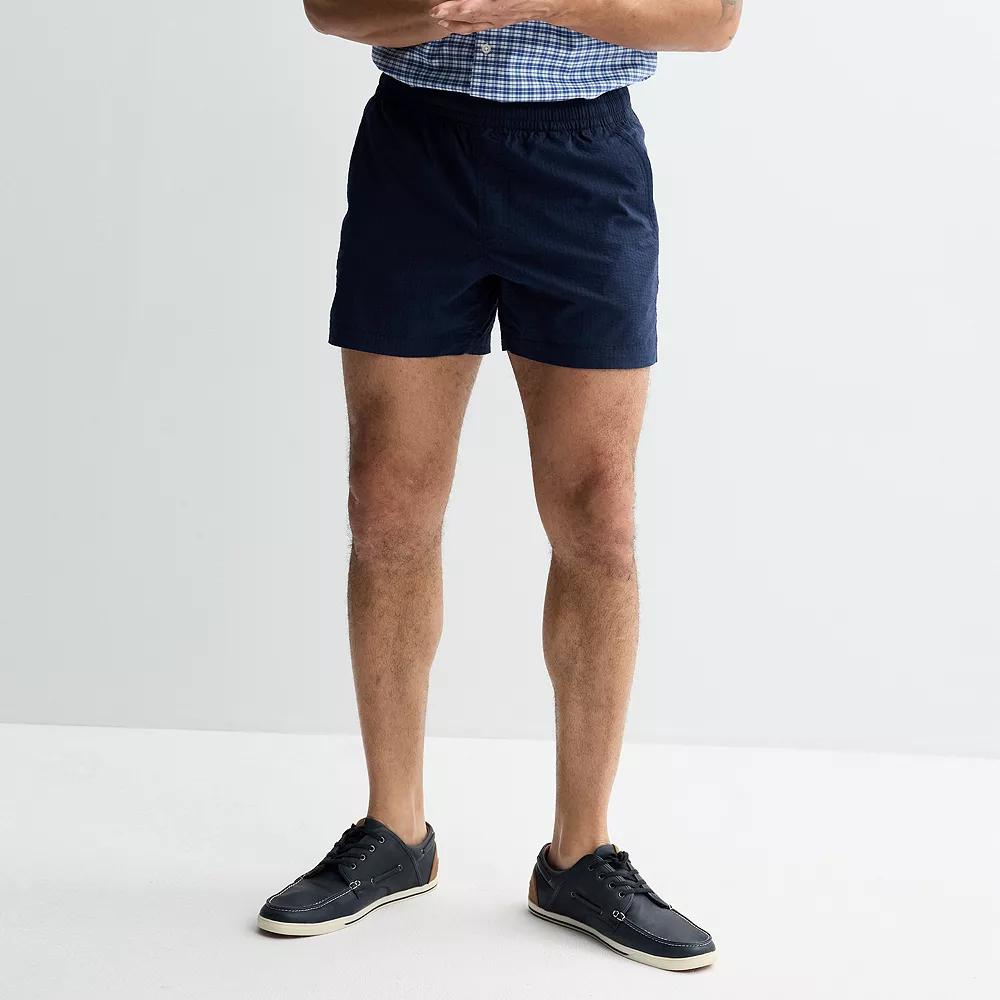 Men's Sonoma Goods For Life® 5" Everyday Pull-On Shorts, Size: Large 5 INCH, Blue Seersucker Product Image