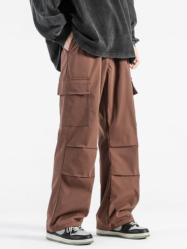 Men's Multi Pocket Parachute Cargo Pants Product Image