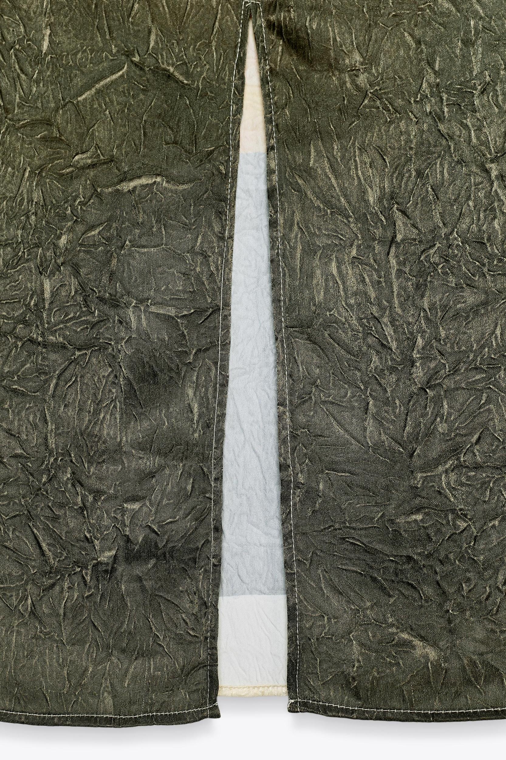 PRINTED WRINKLED EFFECT MIDI SKIRT Product Image