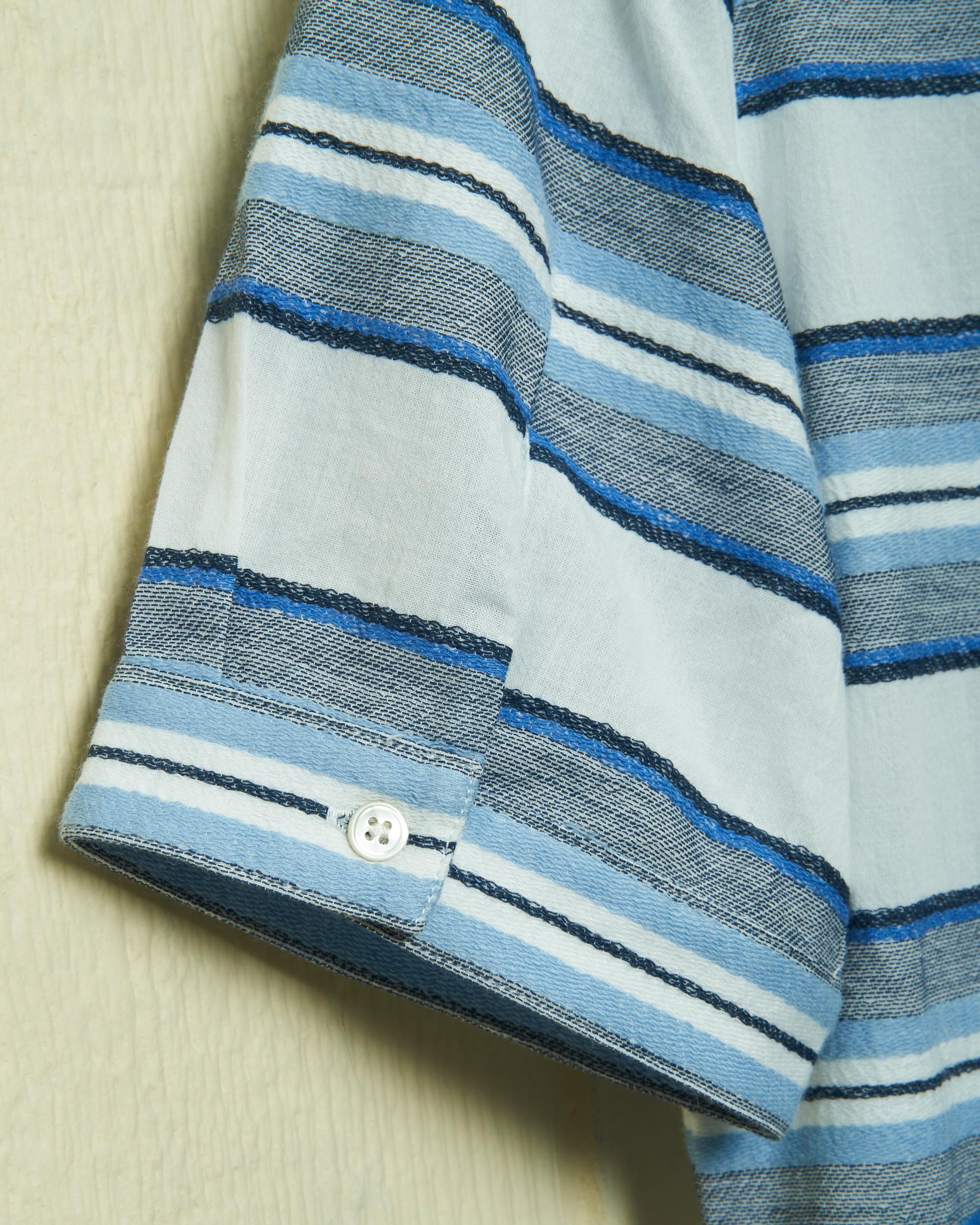 Beach Coverup in Atlantic Blue Awning Stripe Product Image