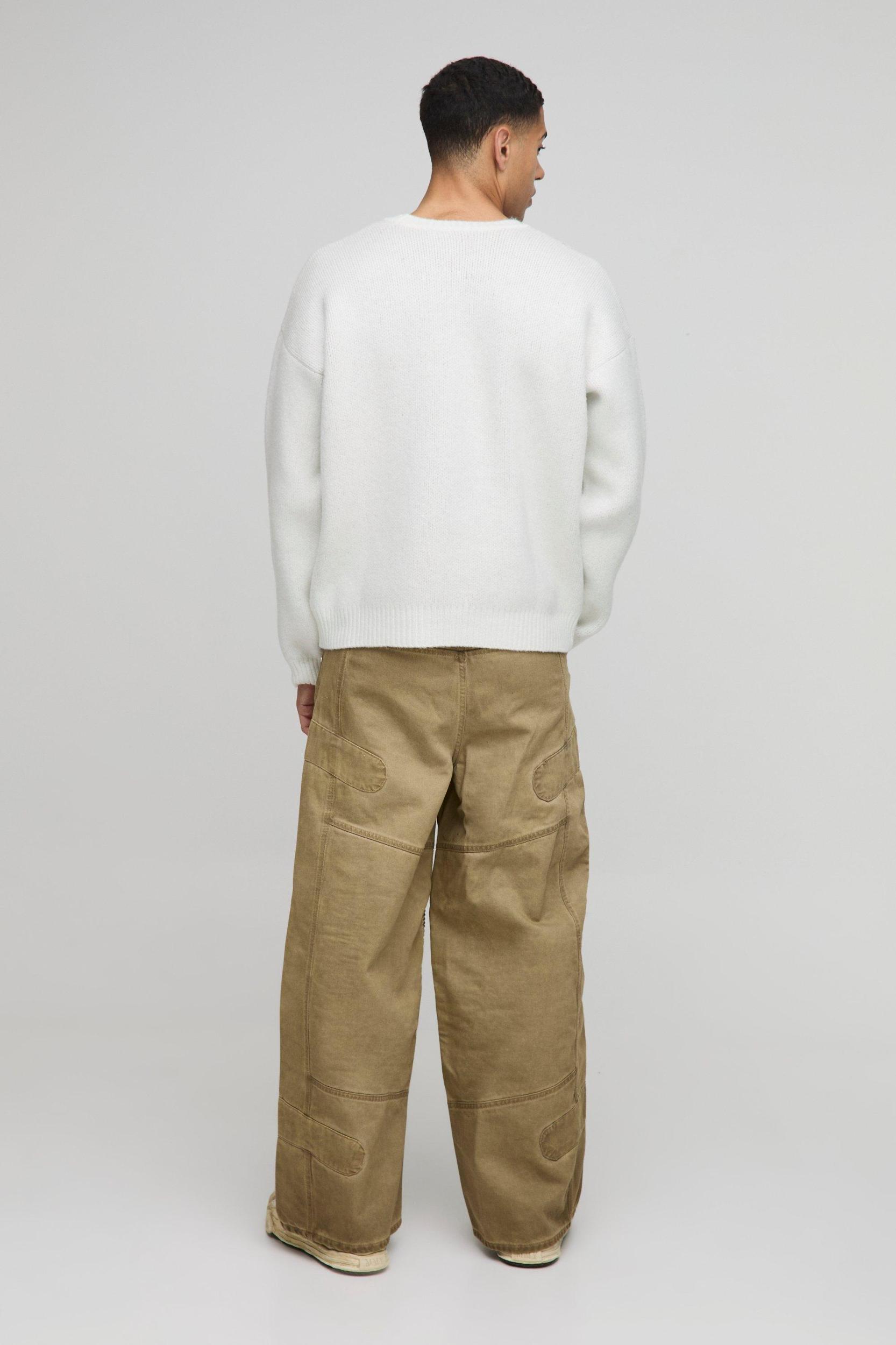 Oil Wash Extreme Baggy Biker Jeans | boohooMAN USA Product Image