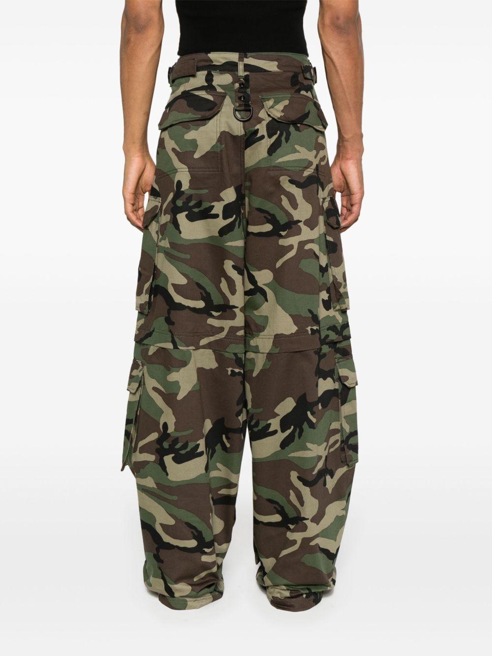 camouflage-print wide-leg jeans Product Image