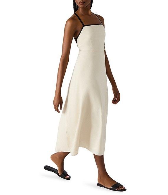 Steve Madden Riyan Square Neck Midi Dress Product Image
