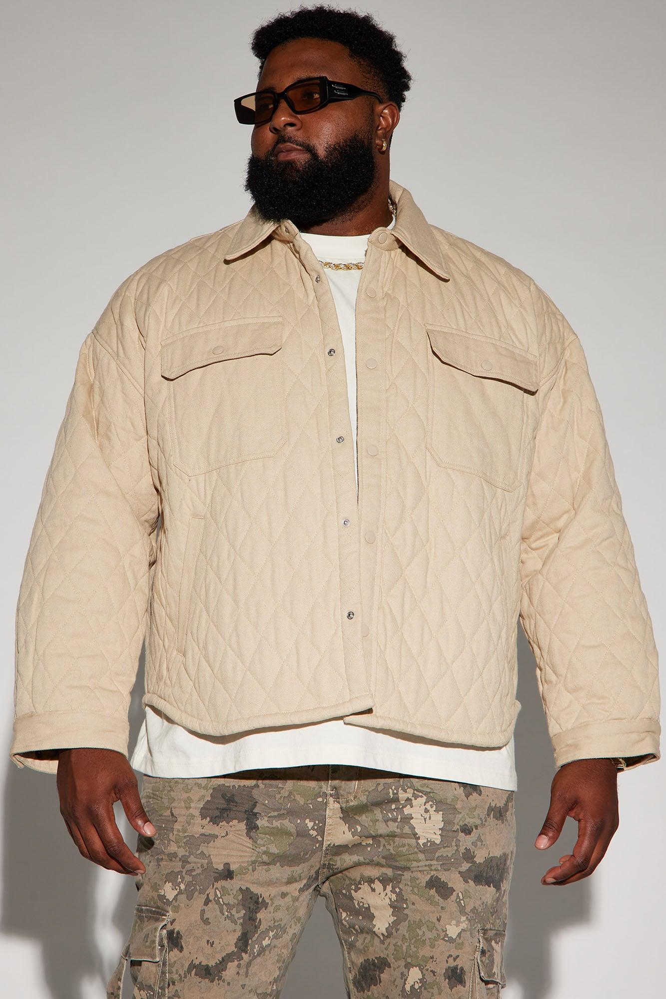 Monroe Twill Quilted Shacket - Cream Product Image