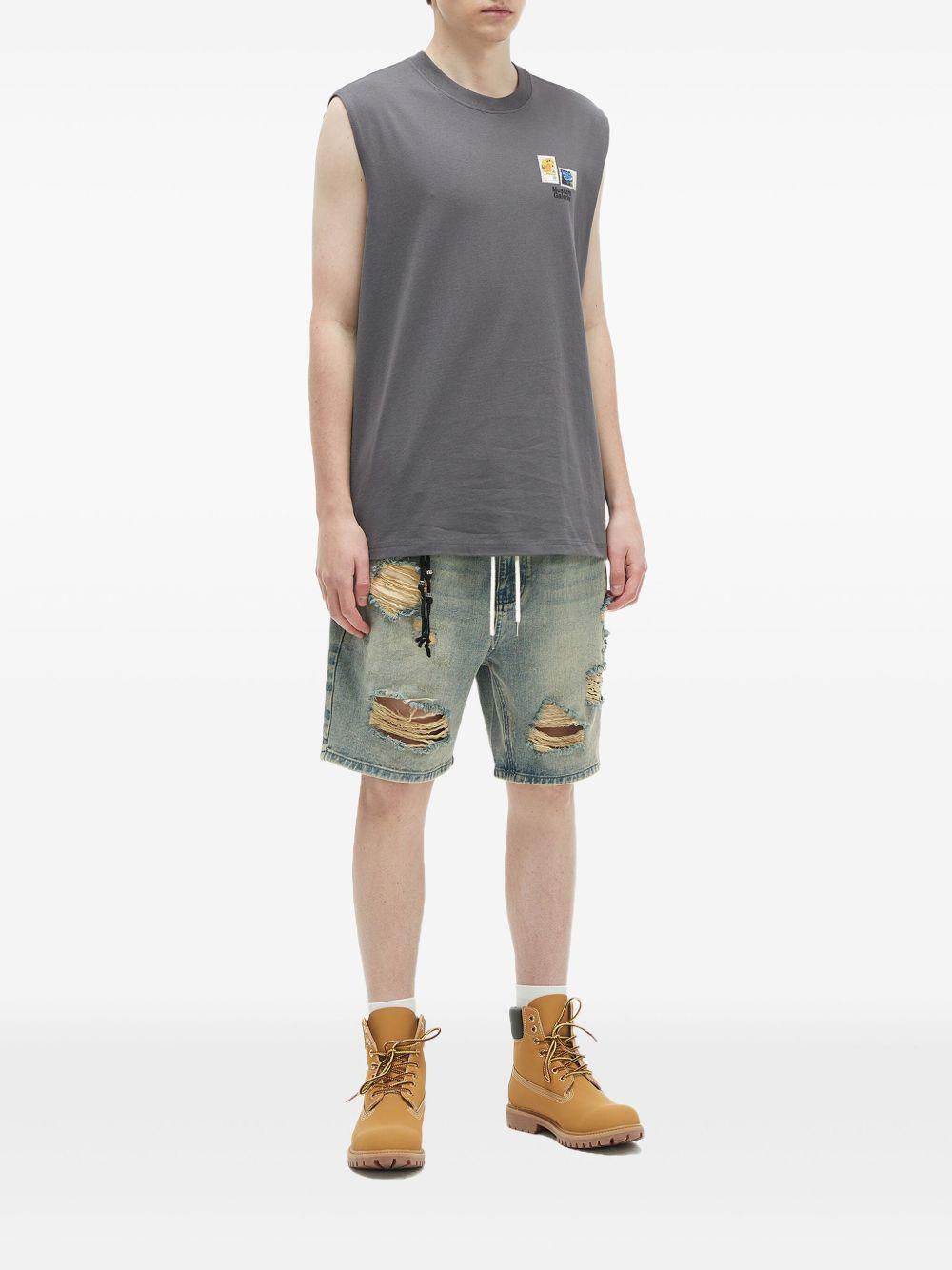 distressed denim shorts Product Image