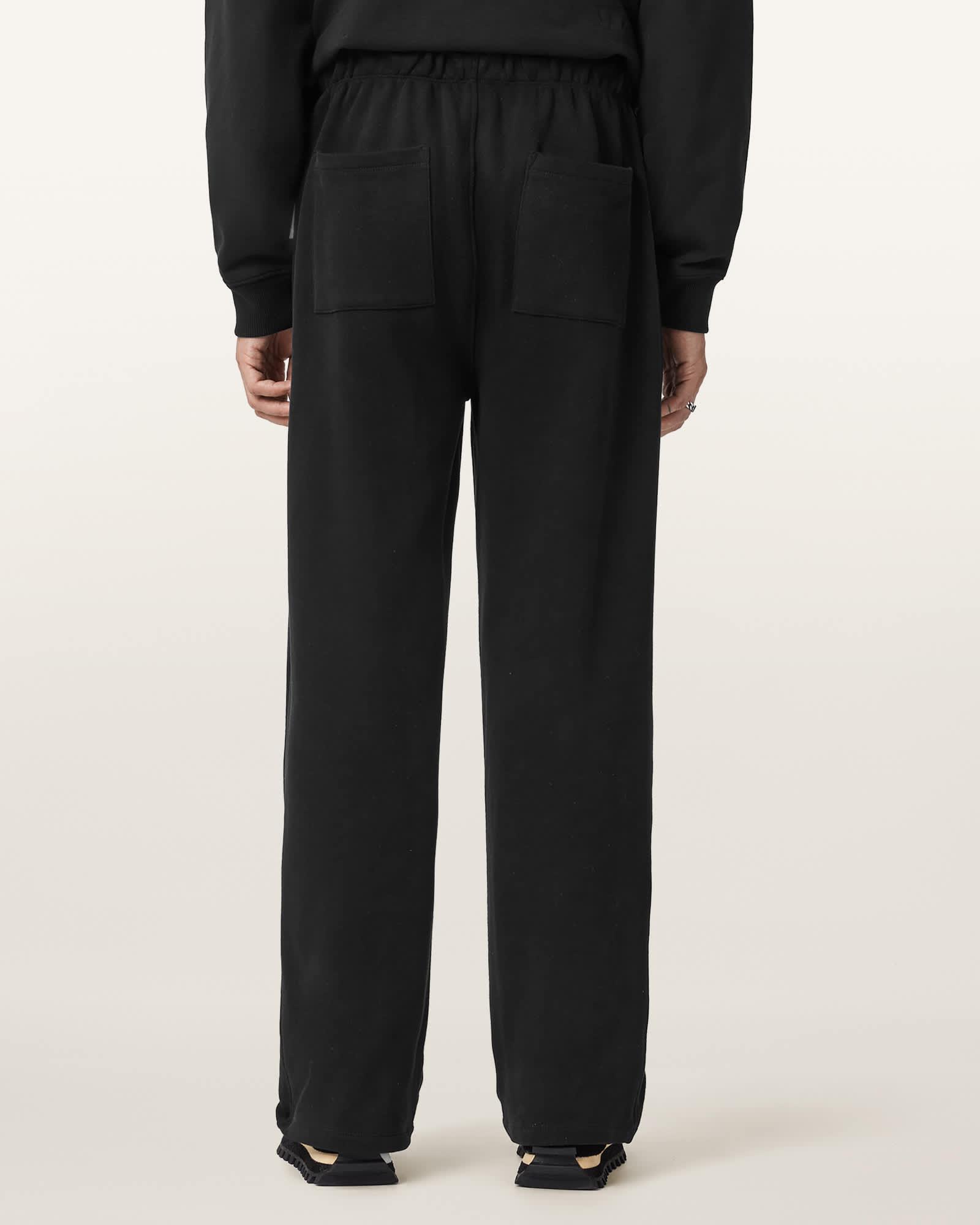 Asher Straight Fit Sweatpants Jet Black | ALLSAINTS US Product Image