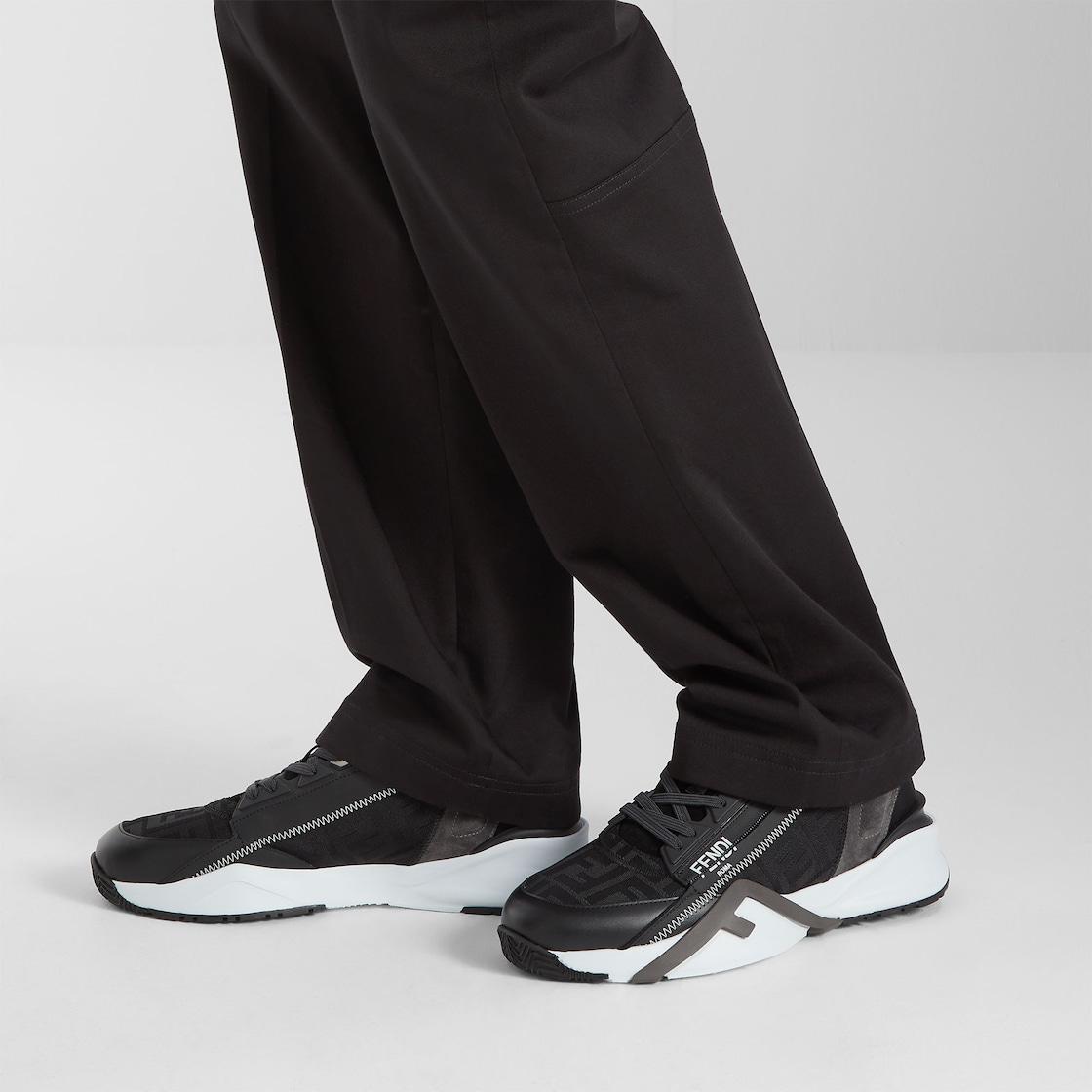 Fendi Flow Sneakers Black FF Jacquard running shoes Product Image