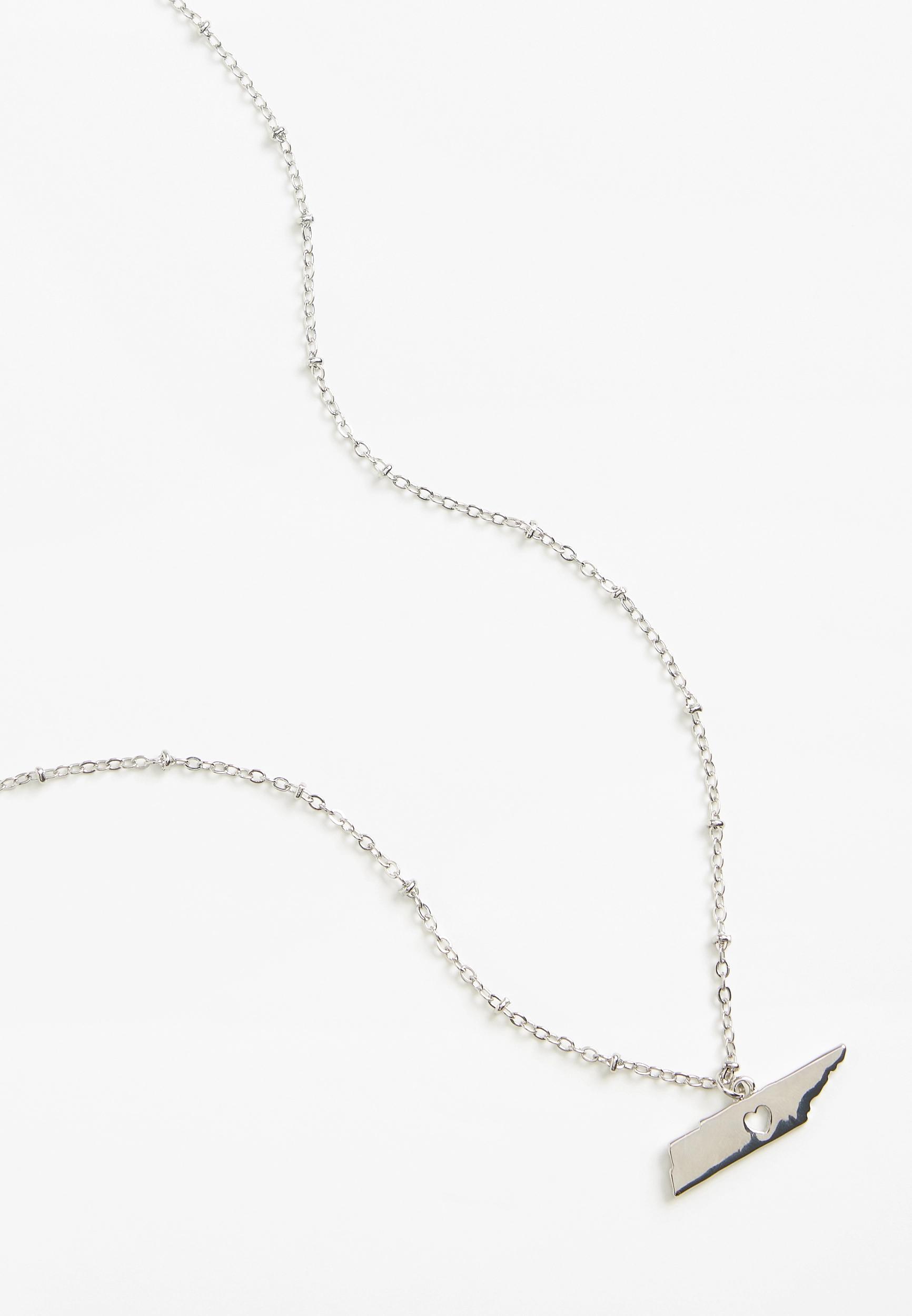 Maurices Womens Dainty Silver State Necklace Product Image