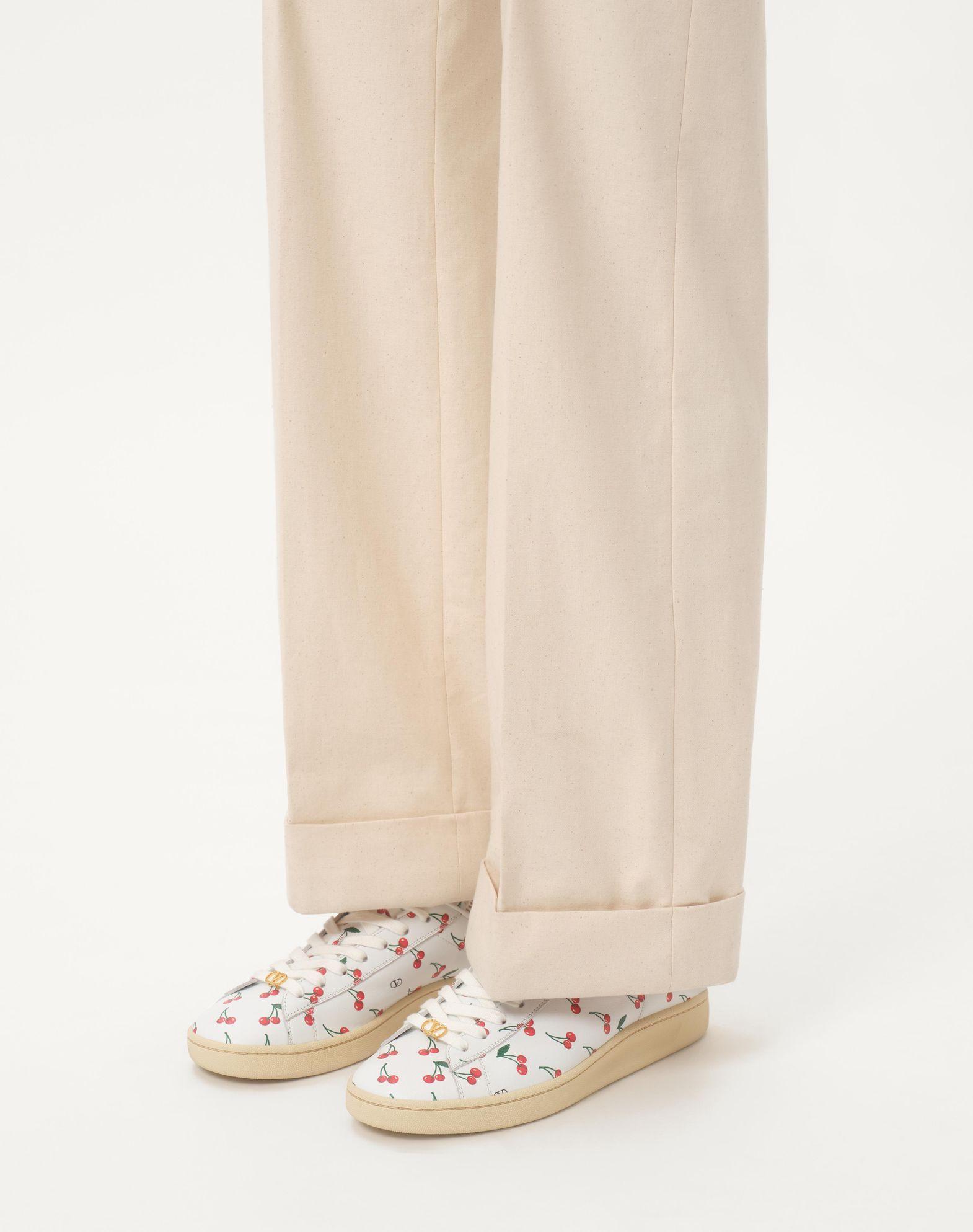 Royco Sneaker In Nappa Calfskin With Cherryfic Pattern Product Image