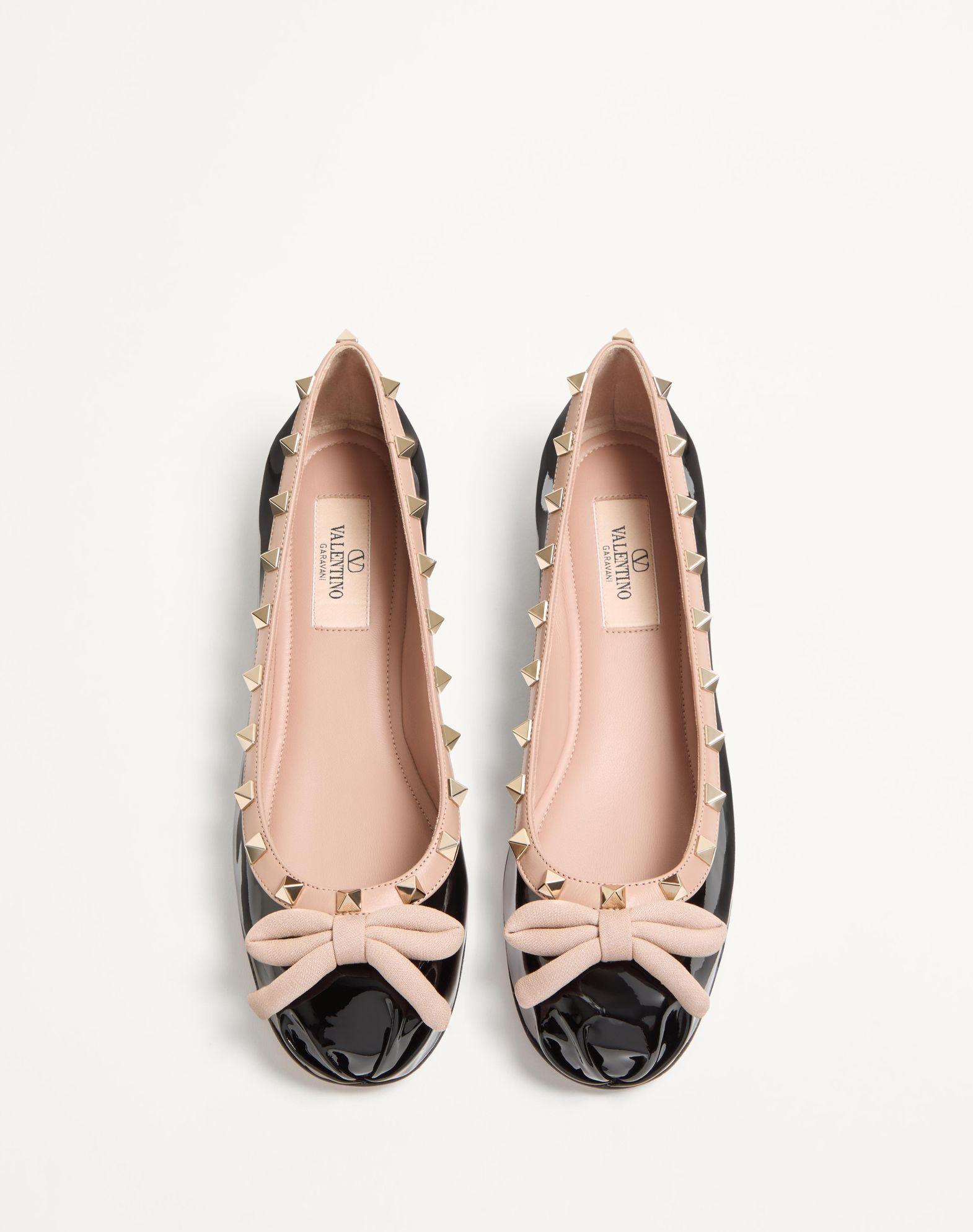 Rockstud Patent Leather Ballerina Product Image
