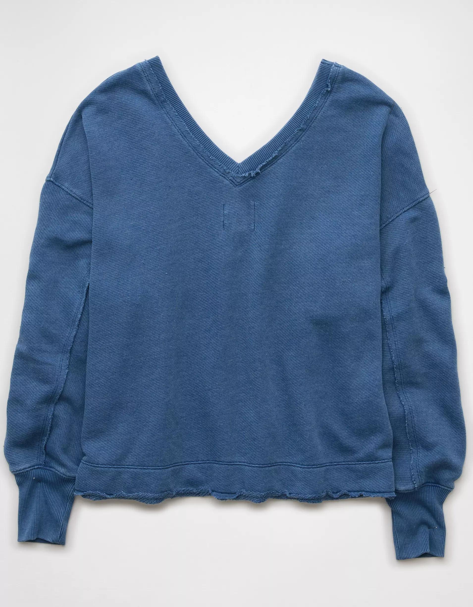 AE Saltwash Double V-Neck Sweatshirt Product Image