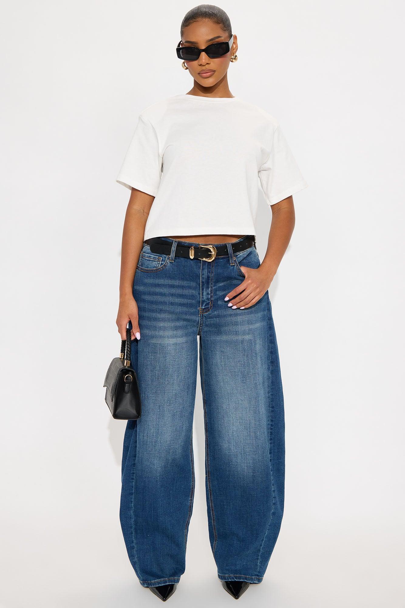 Sunny Shoulder Pad Tee - White Female Product Image