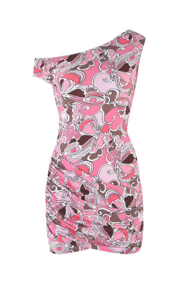 CORRINE MINI DRESS - PINK BUTTERFLY BLOOM Product Image