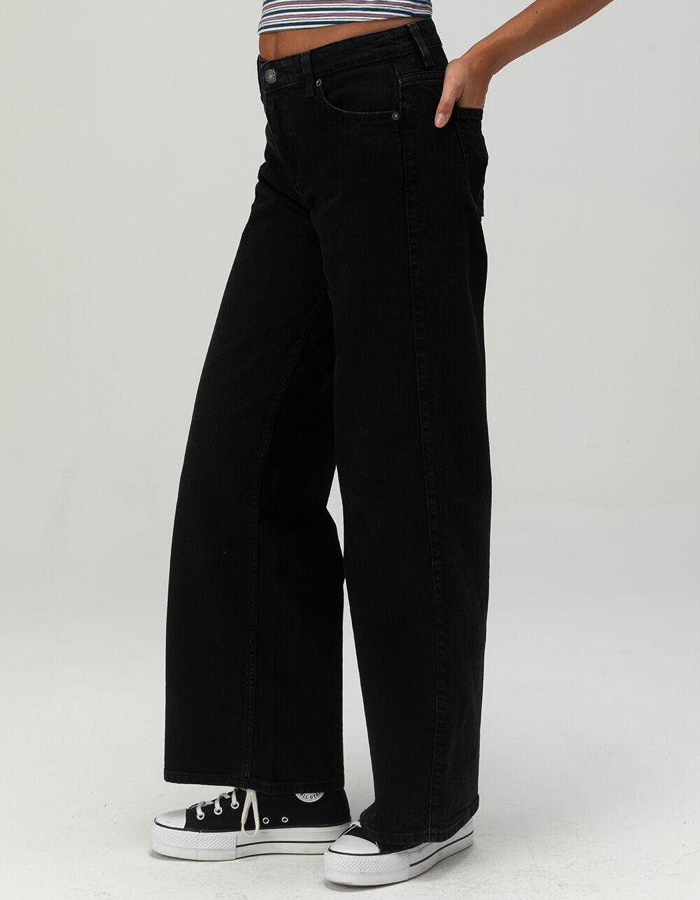 GUESS JEANS G11 Wide Leg Womens Jeans - BLACK DENIM Product Image