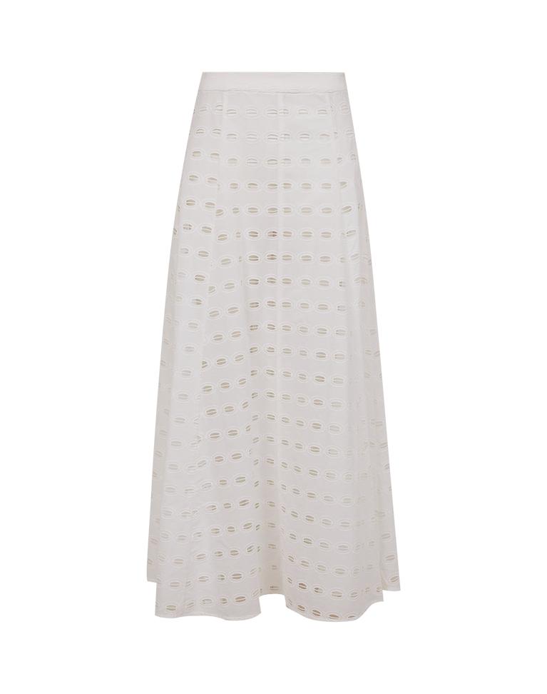 Eyelet Bea Maxi Skirt - Off White Product Image