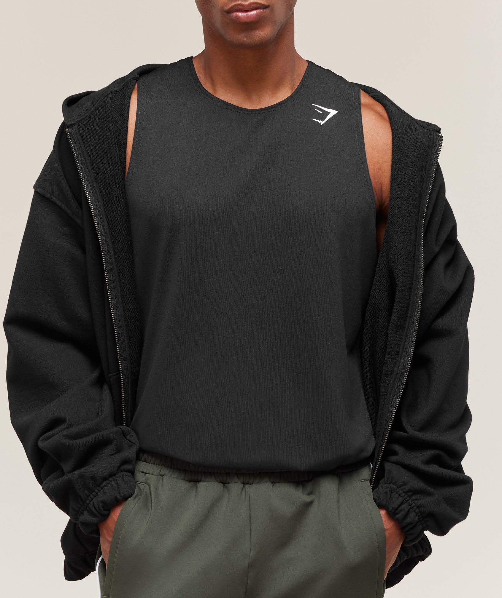 Gymshark Arrival Tank - Black Male Product Image