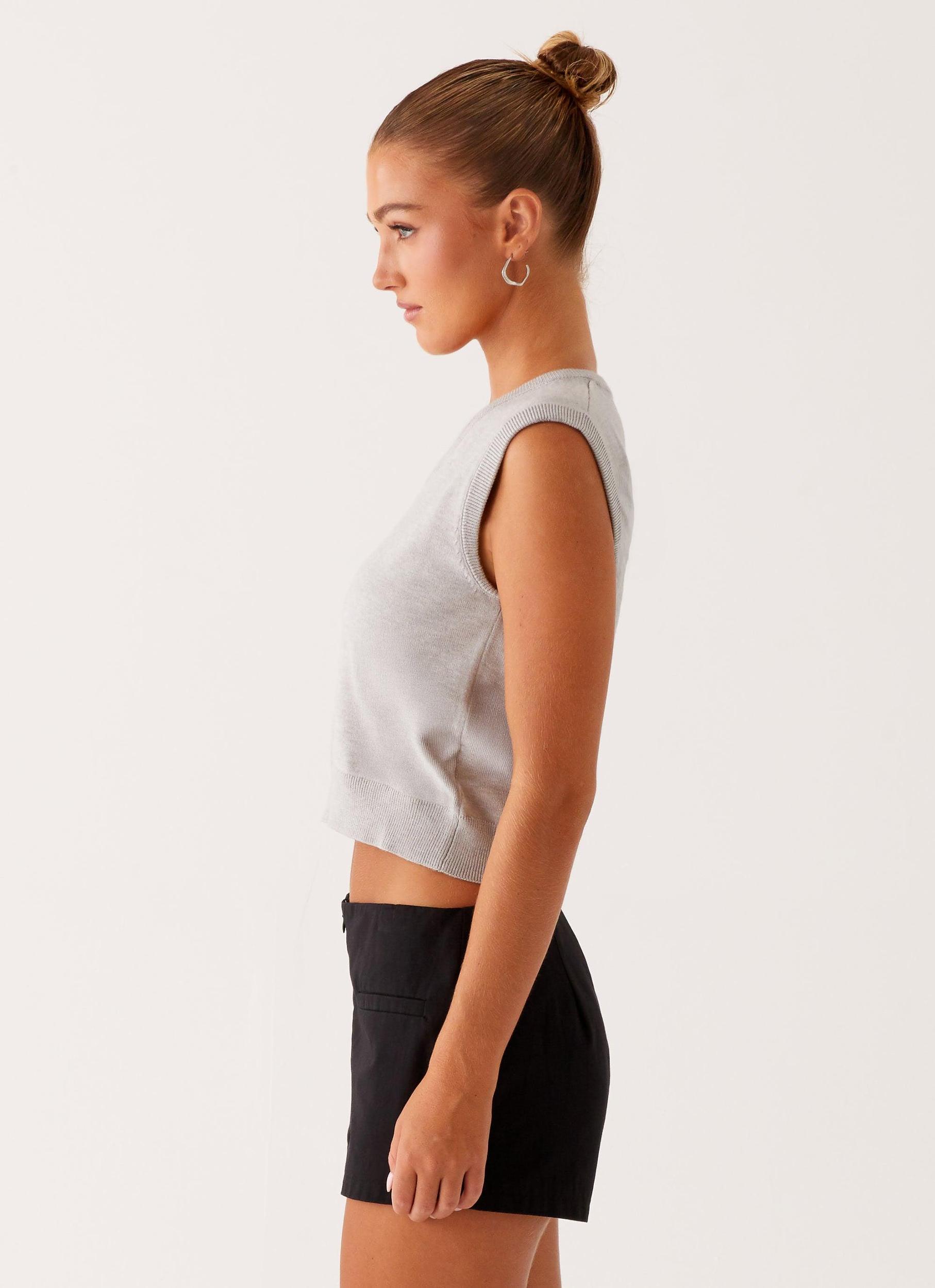 Tyne Knit Vest - Grey Product Image