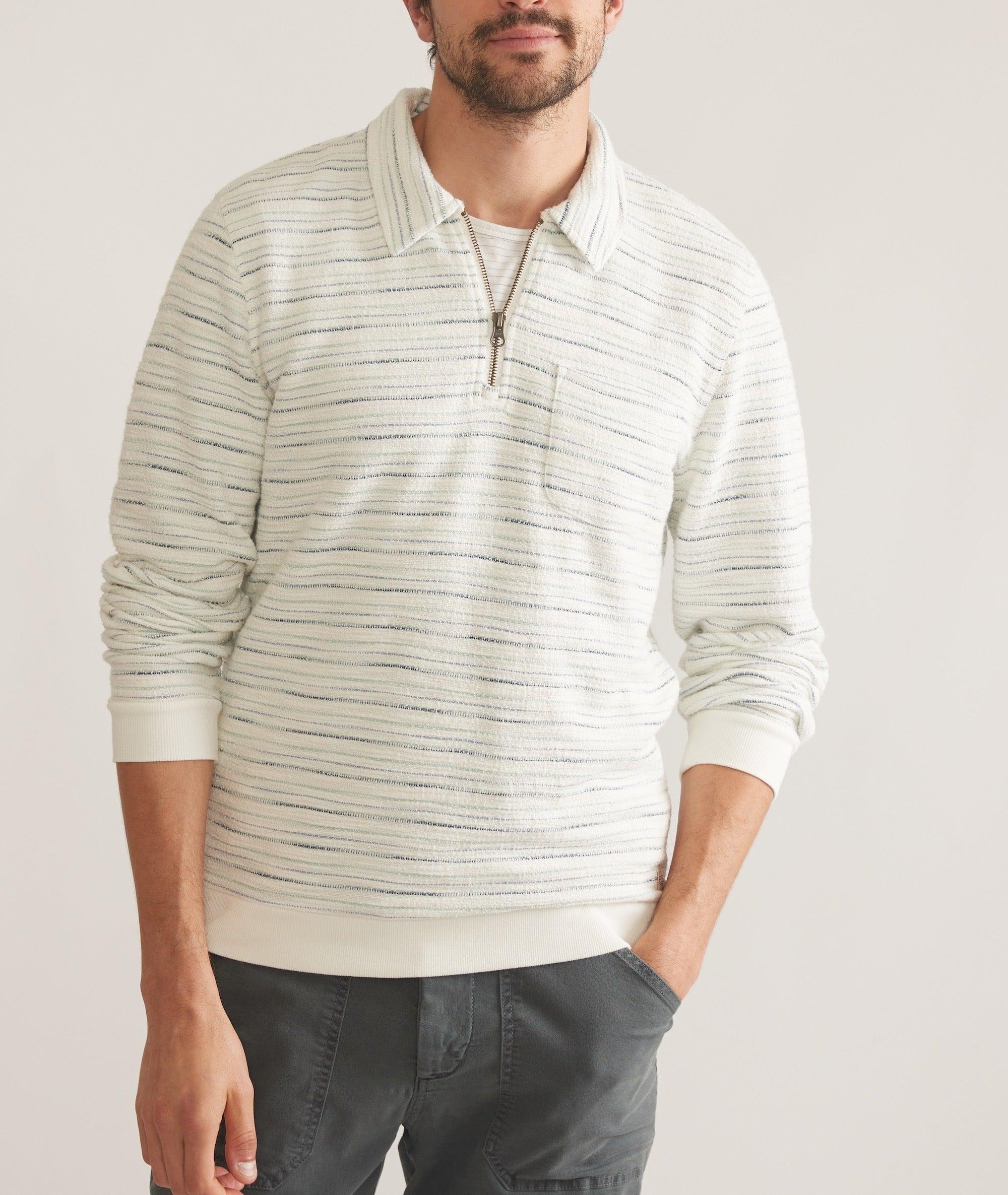 Textured Stripe Quarter Zip Product Image