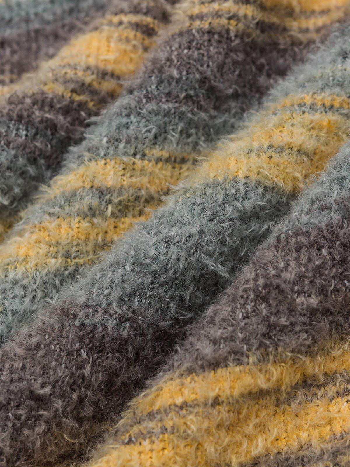 Aelfric Eden Gradient Stripe Knit Hoodie Product Image