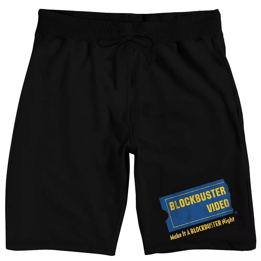 Men's Blockbuster Logo Sleep Shorts, Size: Small, Black Product Image