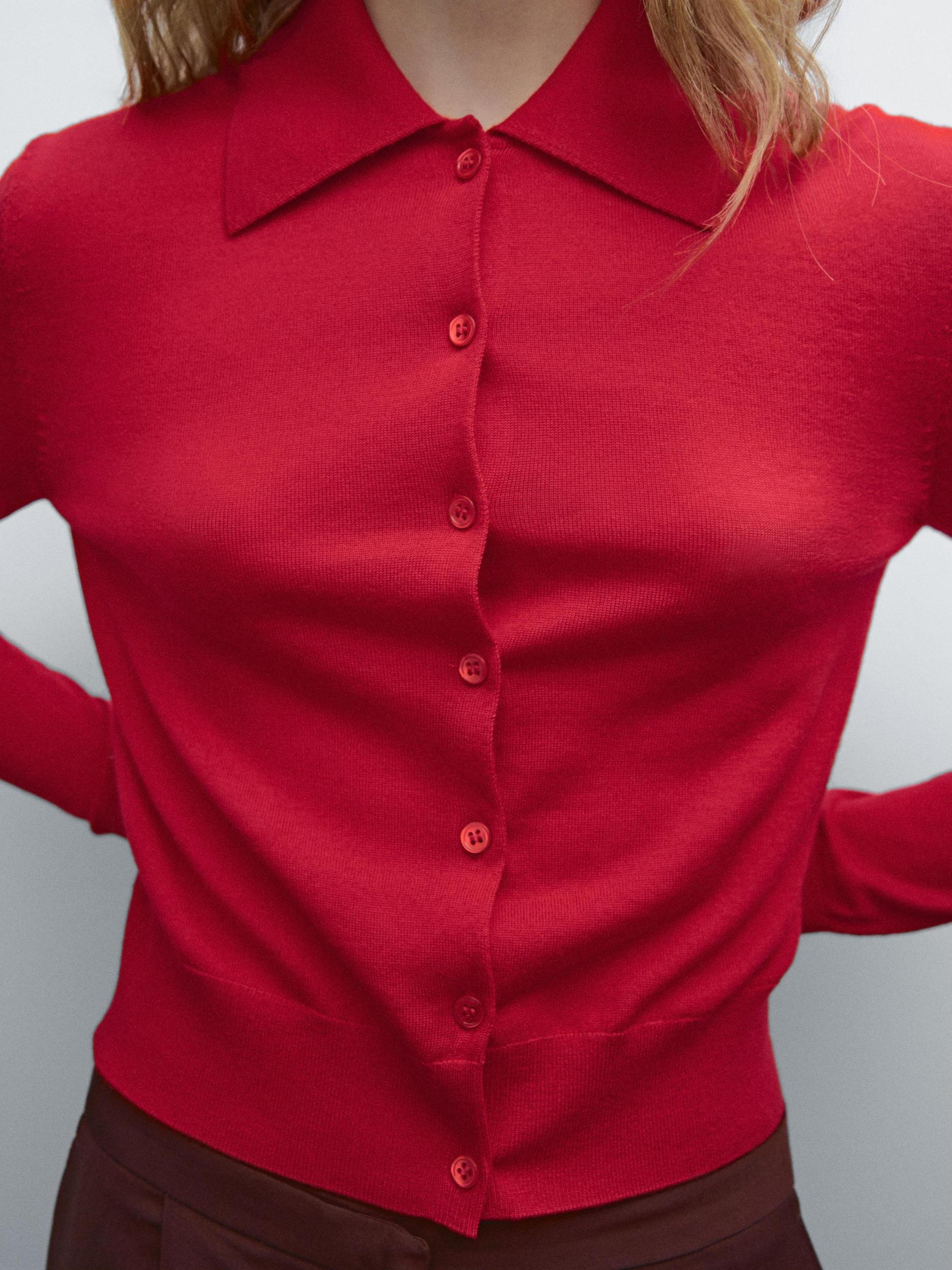 100% wool knit cardigan Product Image