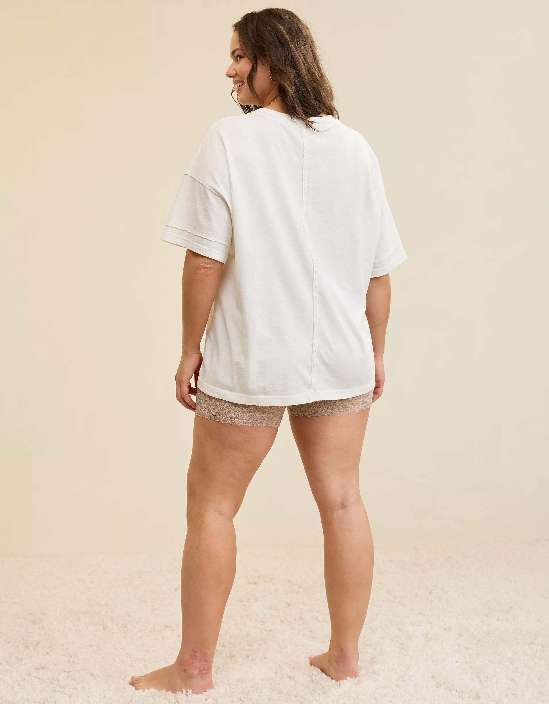 Aerie Crew Oversized Boyfriend T-Shirt Product Image