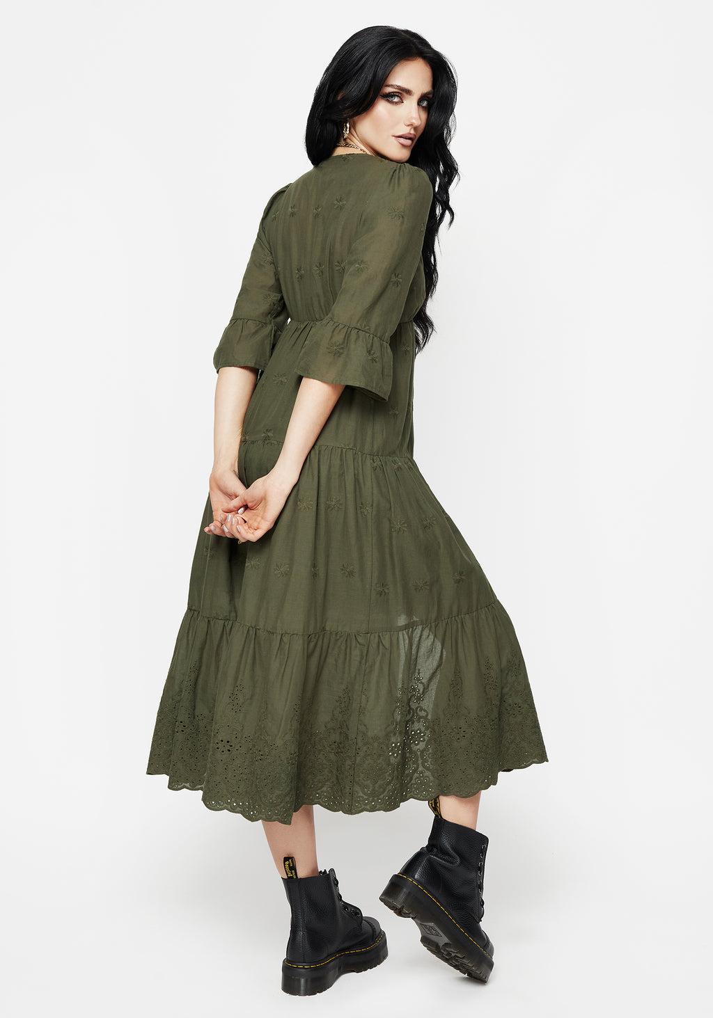 Gossamer Tiered Overdress - Green Product Image
