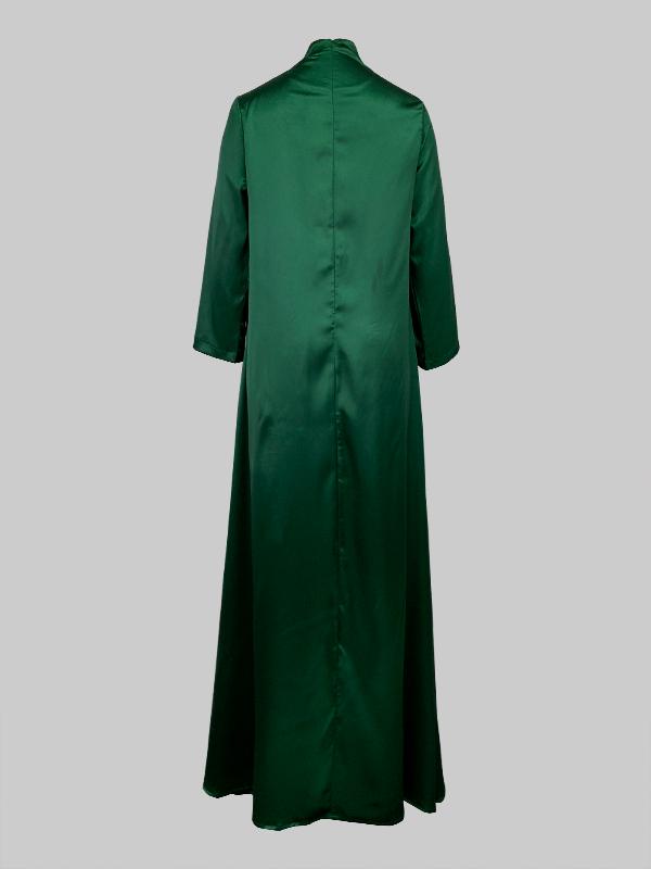 Long Sleeves Loose Embroidered Solid Color Evening Dresses Product Image