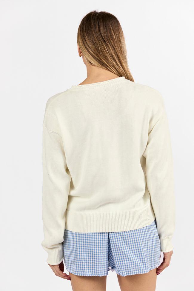 Feelin' Spritzy Ivory Multi Sweater Product Image