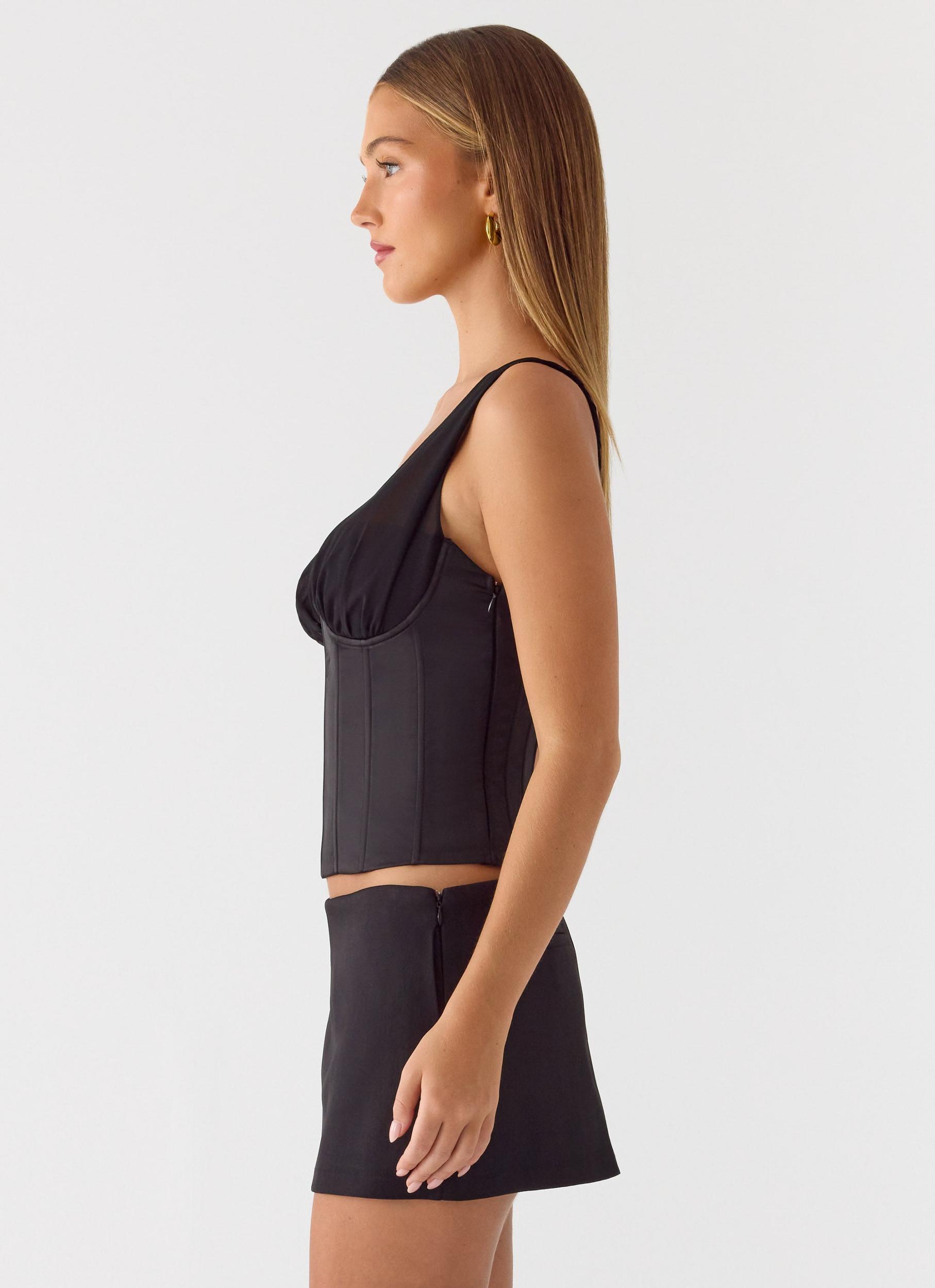 Natalya Corset Top - Black Product Image