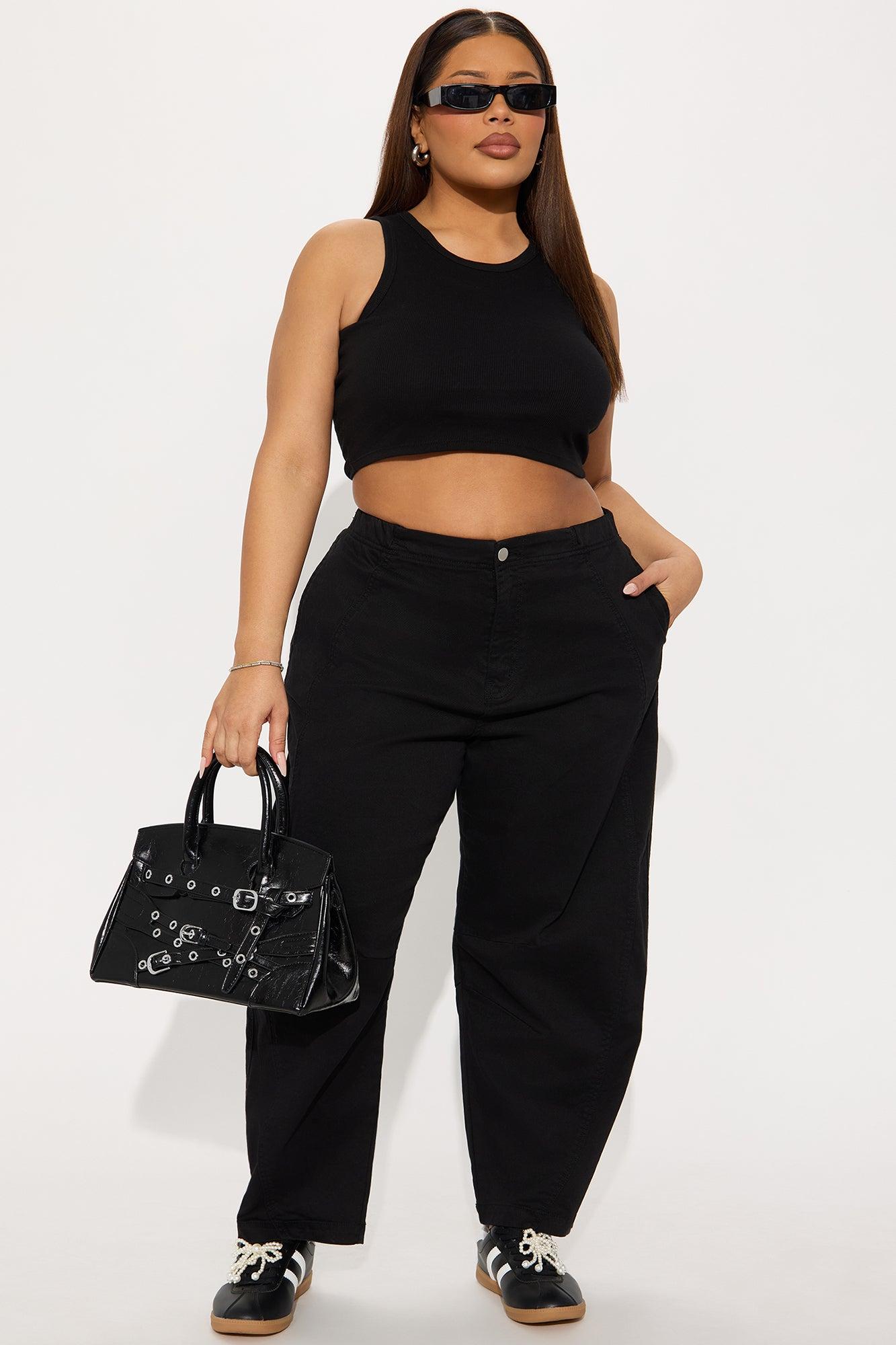 Irina Barrel Pant - Black Product Image