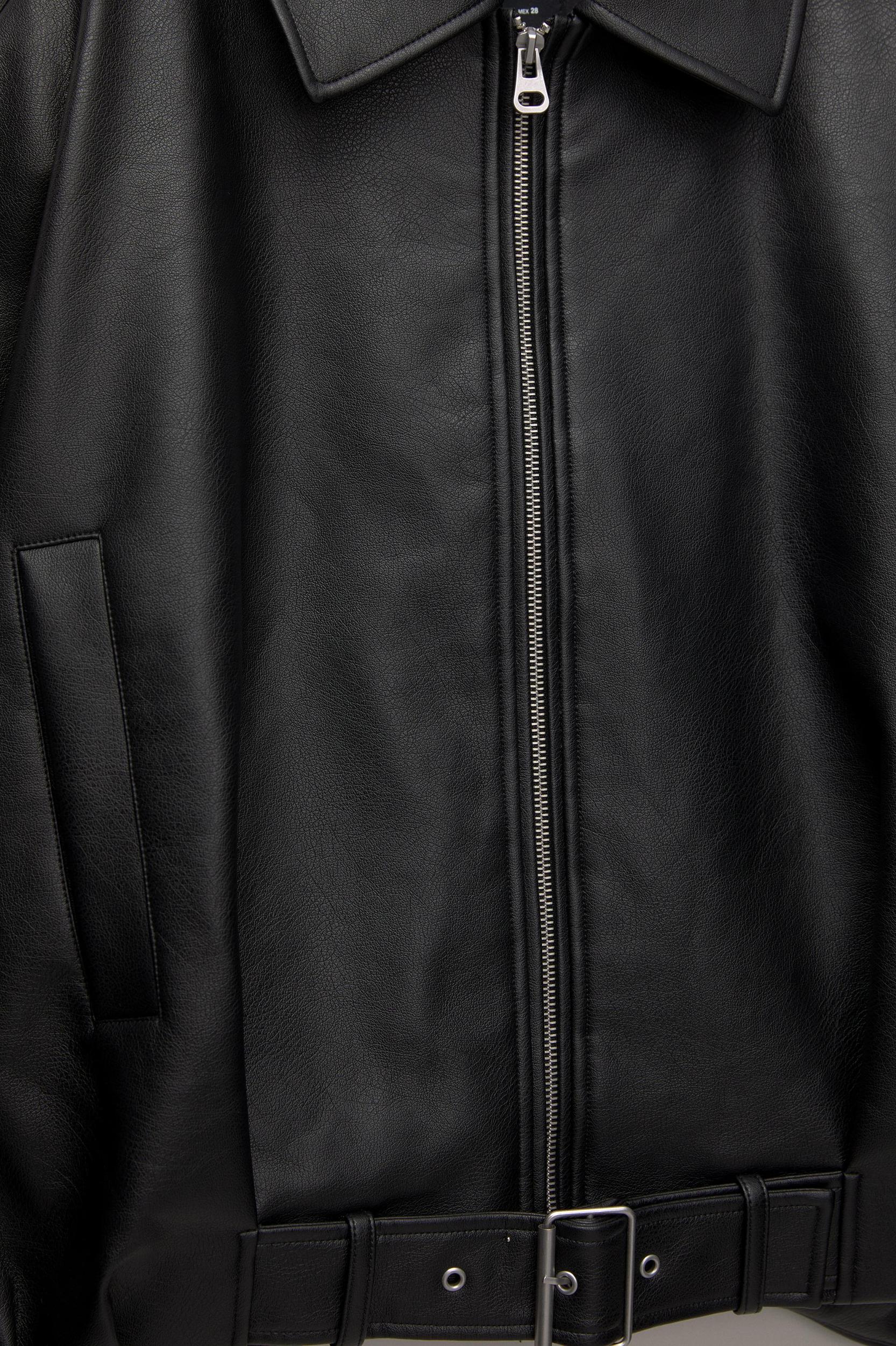 Faux leather bomber jacket Product Image