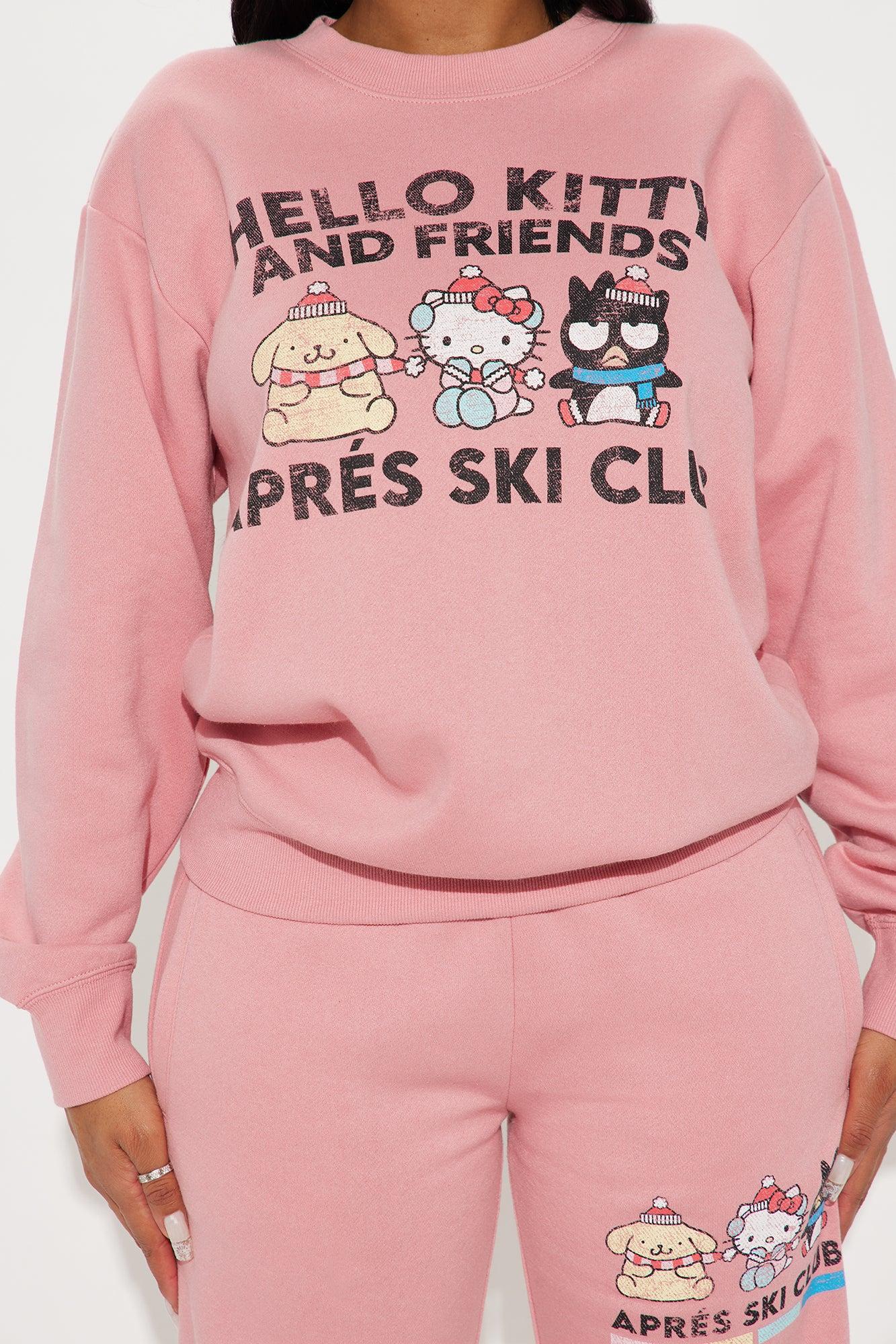 Hello Kitty Apres Ski Club Oversized Sweatshirt - Coral Product Image