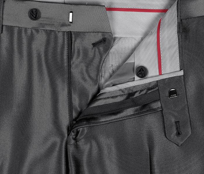 Black Slim Fit Sharkskin Italian Styled 2 Piece Suit Product Image