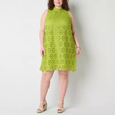 Robbie Bee Womens Sleeveless Plus Shift Dress Product Image