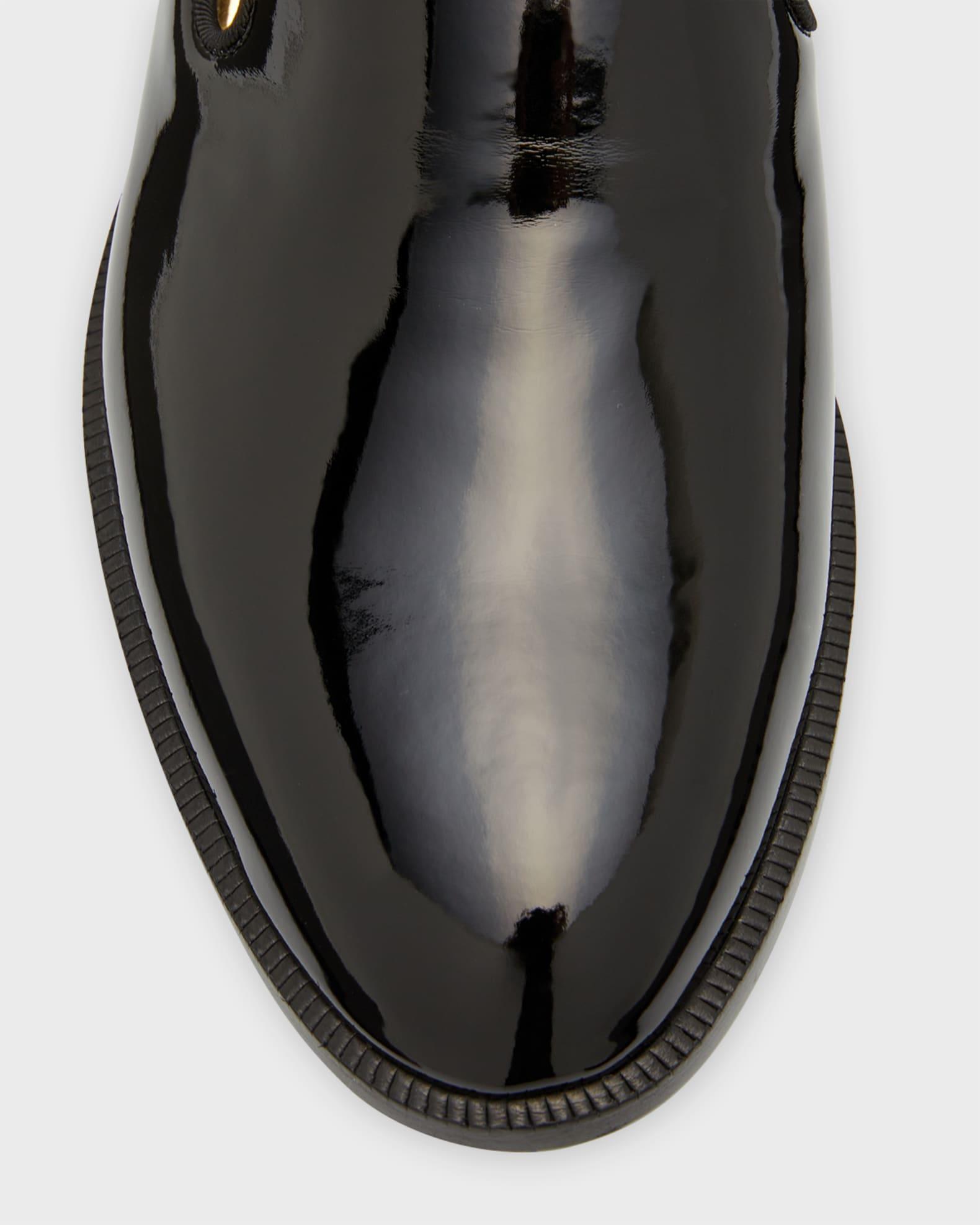 Men's Heel-Logo Patent Leather Loafers Product Image