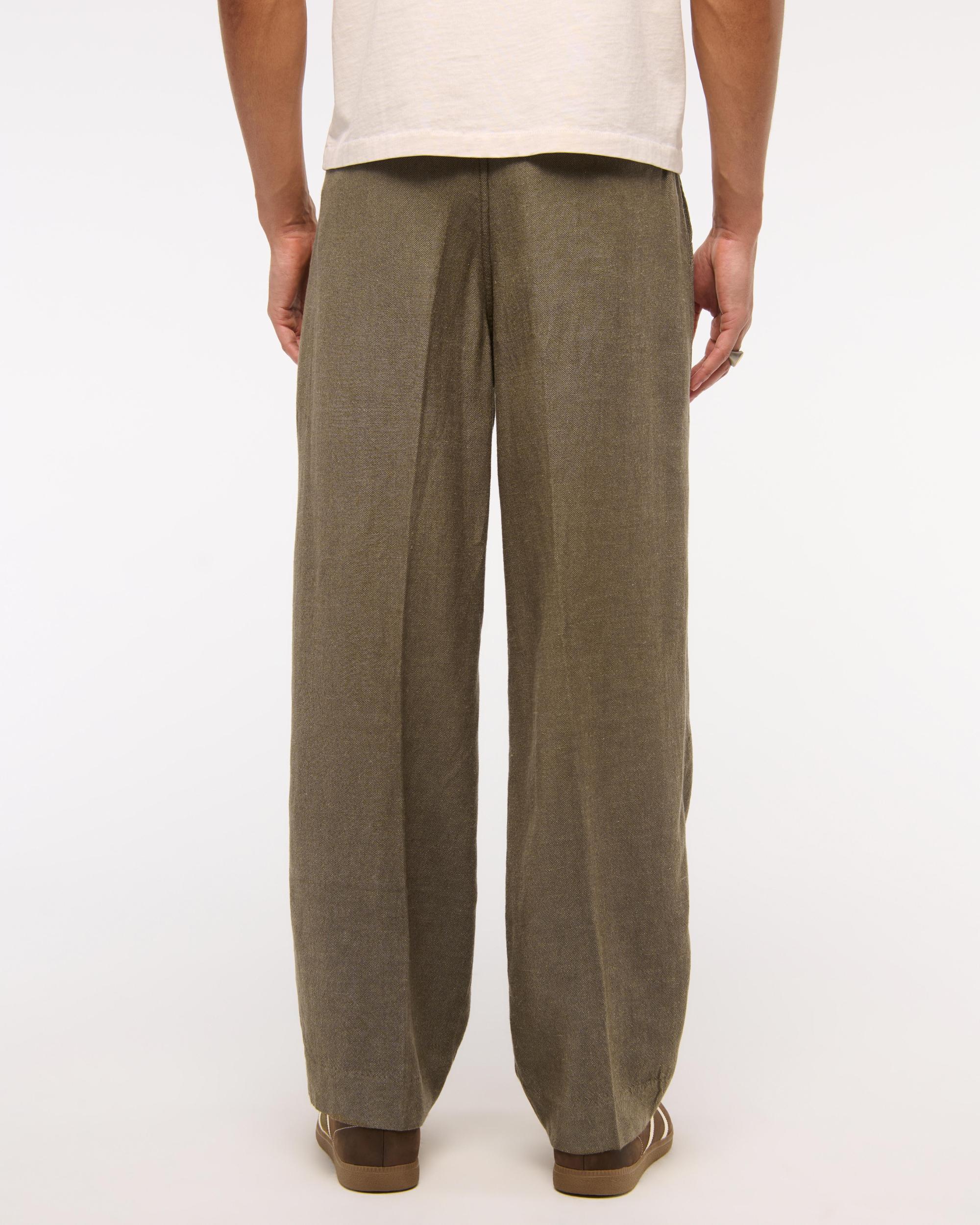 Baggy Tailored Linen-Blend Trouser Product Image