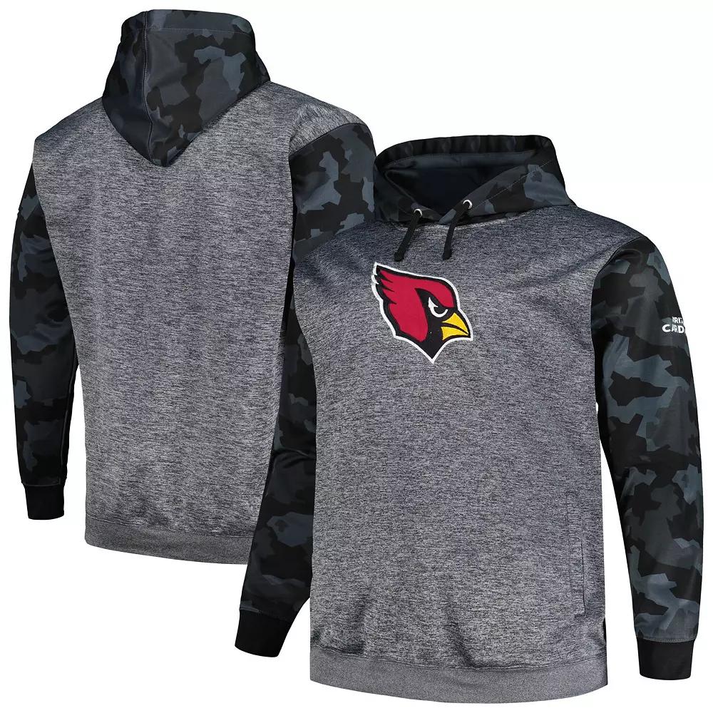 Men's Fanatics Branded Heather Charcoal Arizona Cardinals Big & Tall Camo Pullover Hoodie, Size: 2XB Product Image