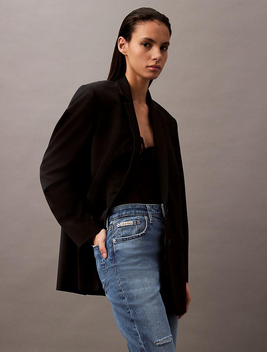 High Rise Straight Jeans Product Image