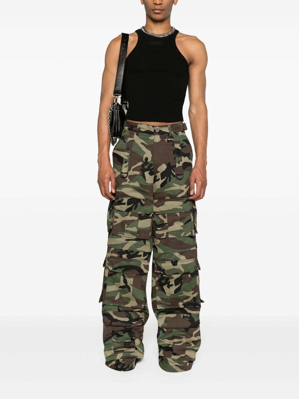 camouflage-print wide-leg jeans Product Image