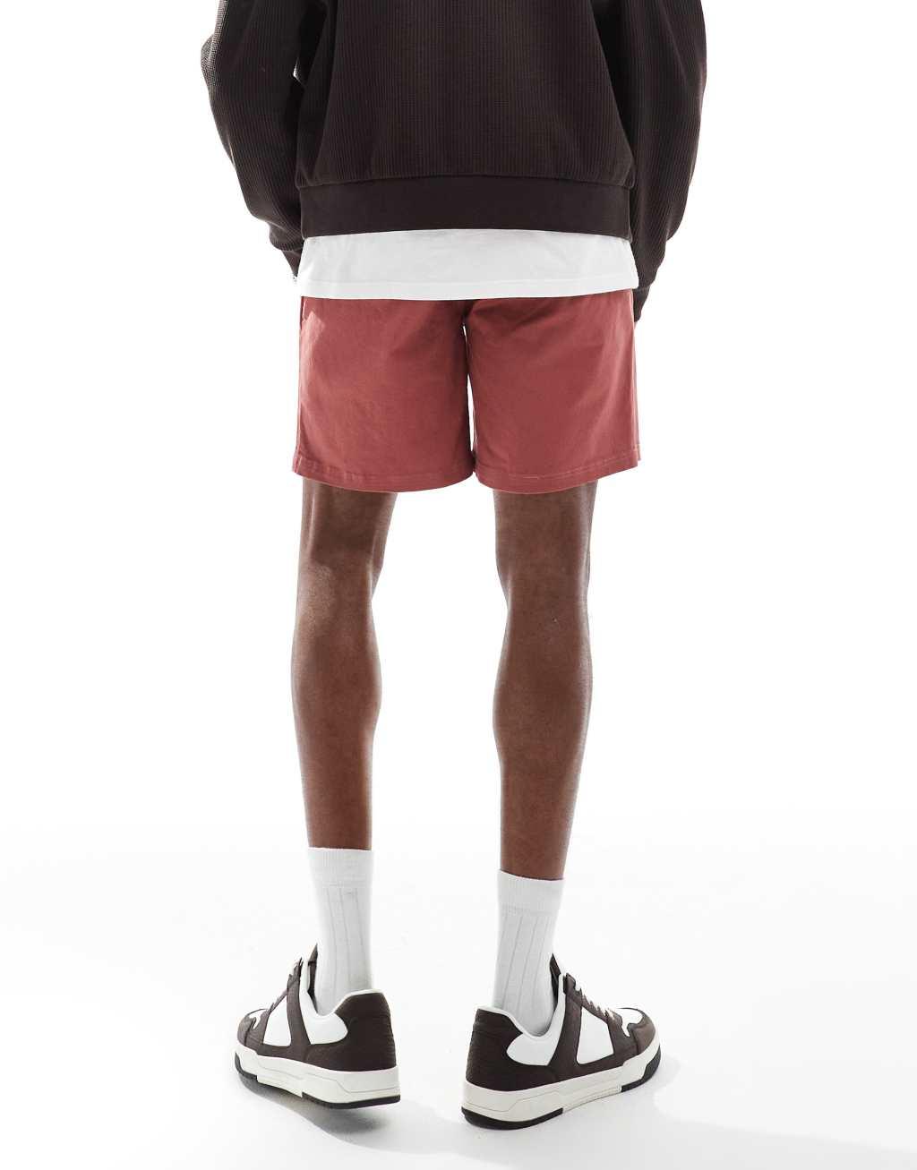 Parlez Wilmot drawstring logo shorts in rust Product Image