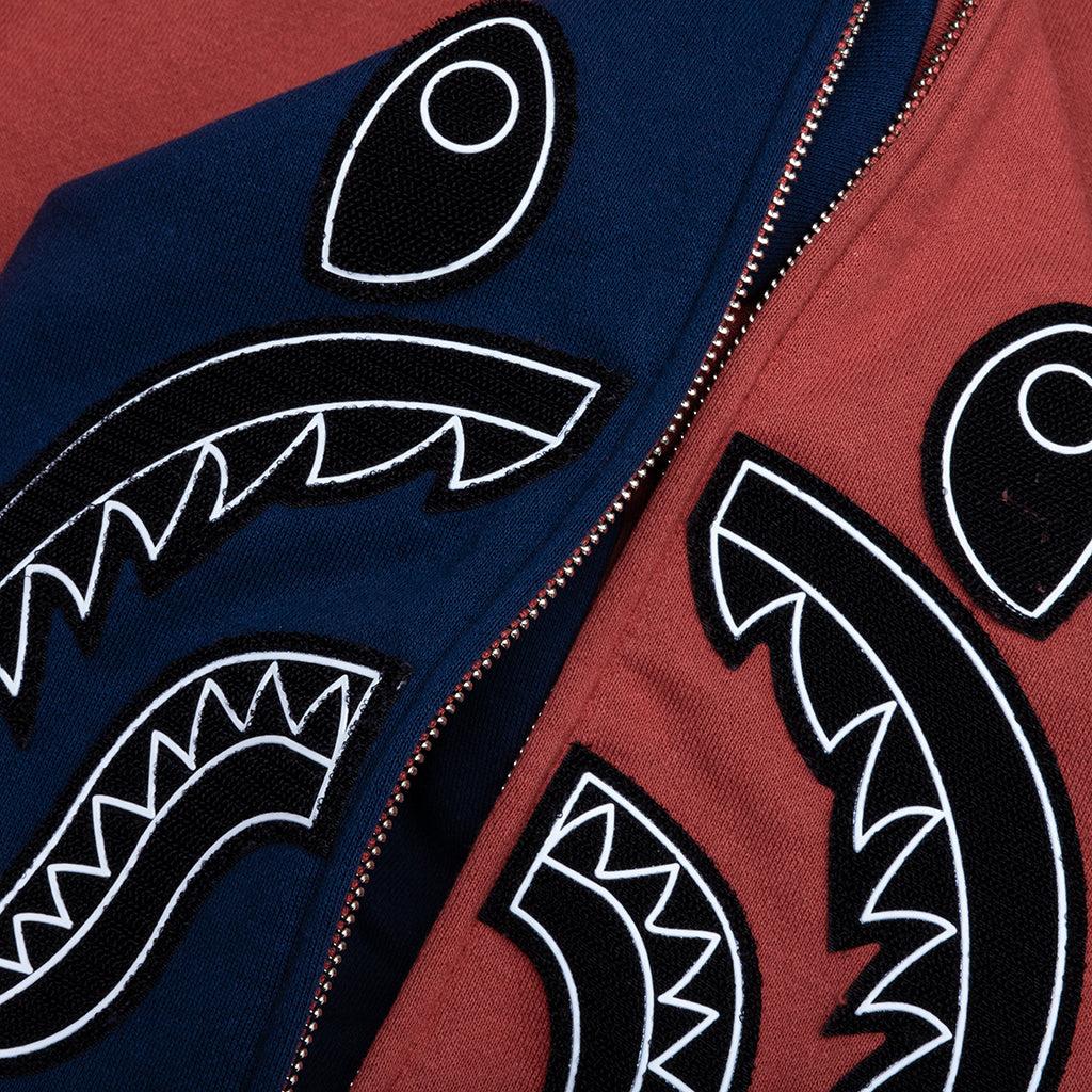 Shark Full Zip Hoodie France - Burgundy Male Product Image