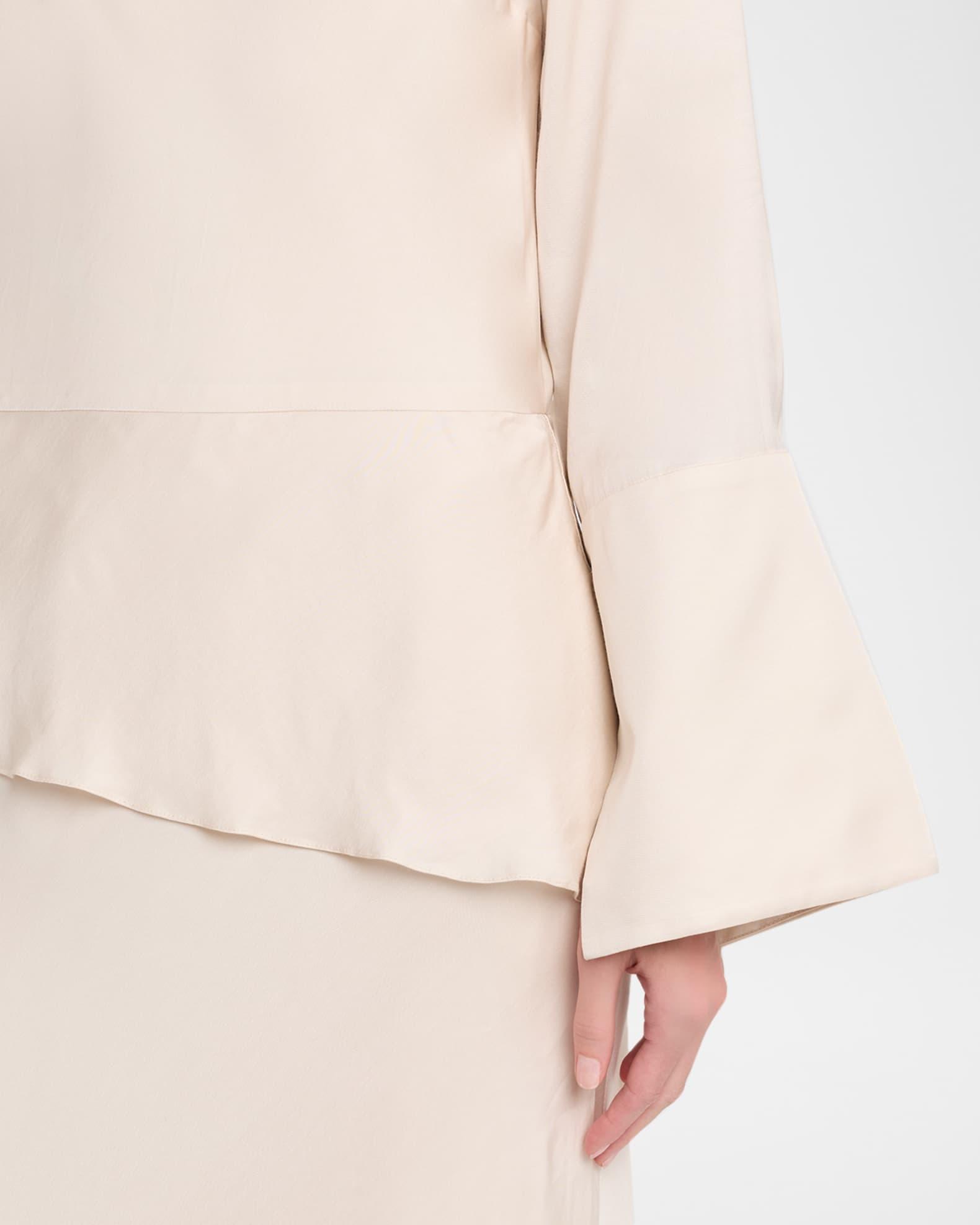 Violet Satin Long-Sleeve Dress Product Image