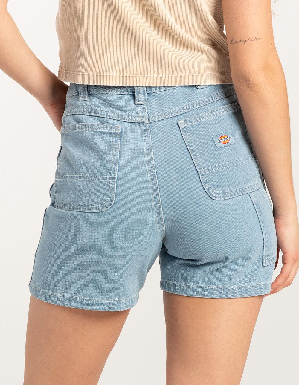 DICKIES High Rise Carpenter Womens Denim Shorts - VINTAGE Product Image