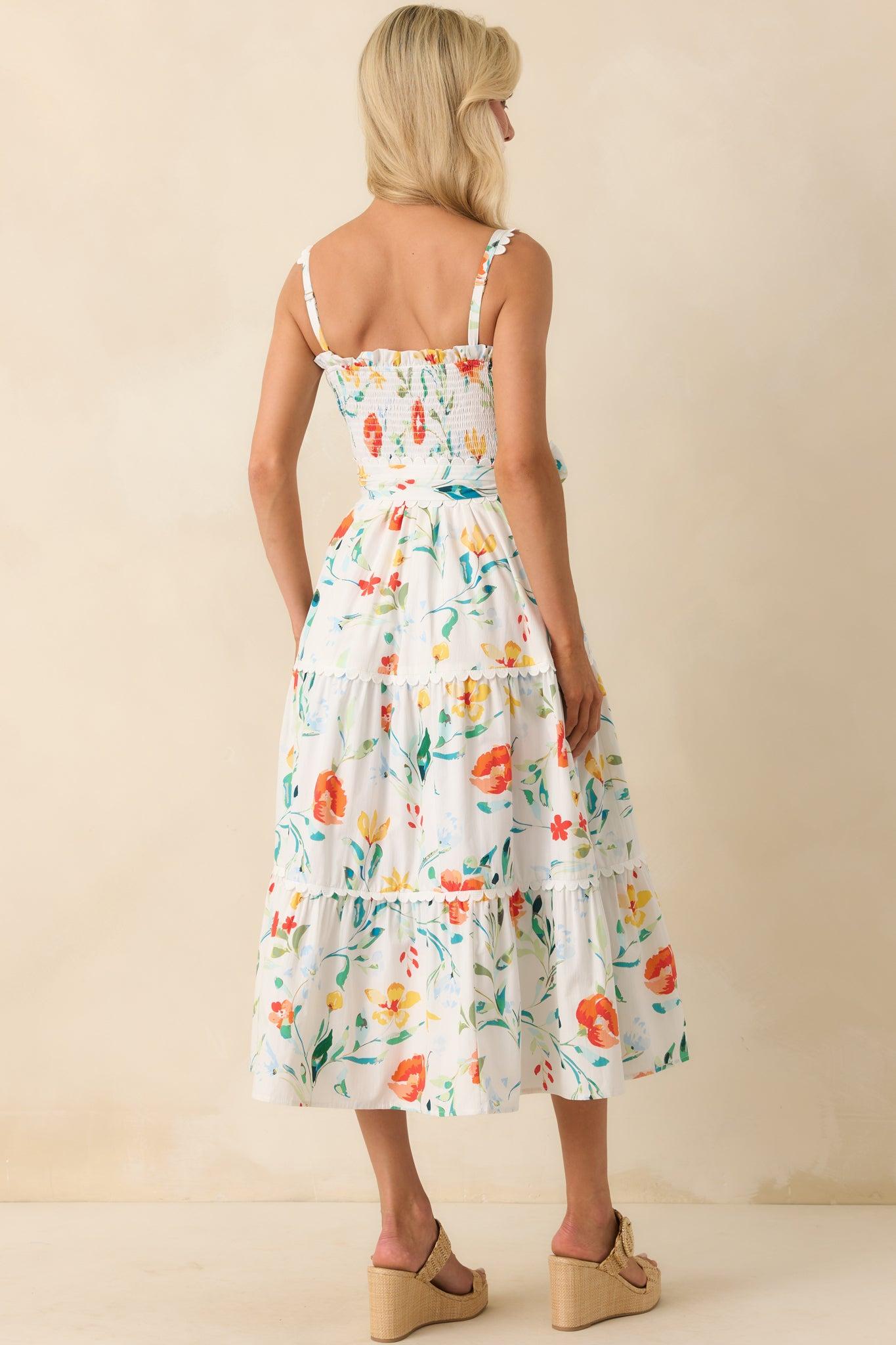 Prosperina Darcy Multi Floral Print Cotton Maxi Dress Product Image