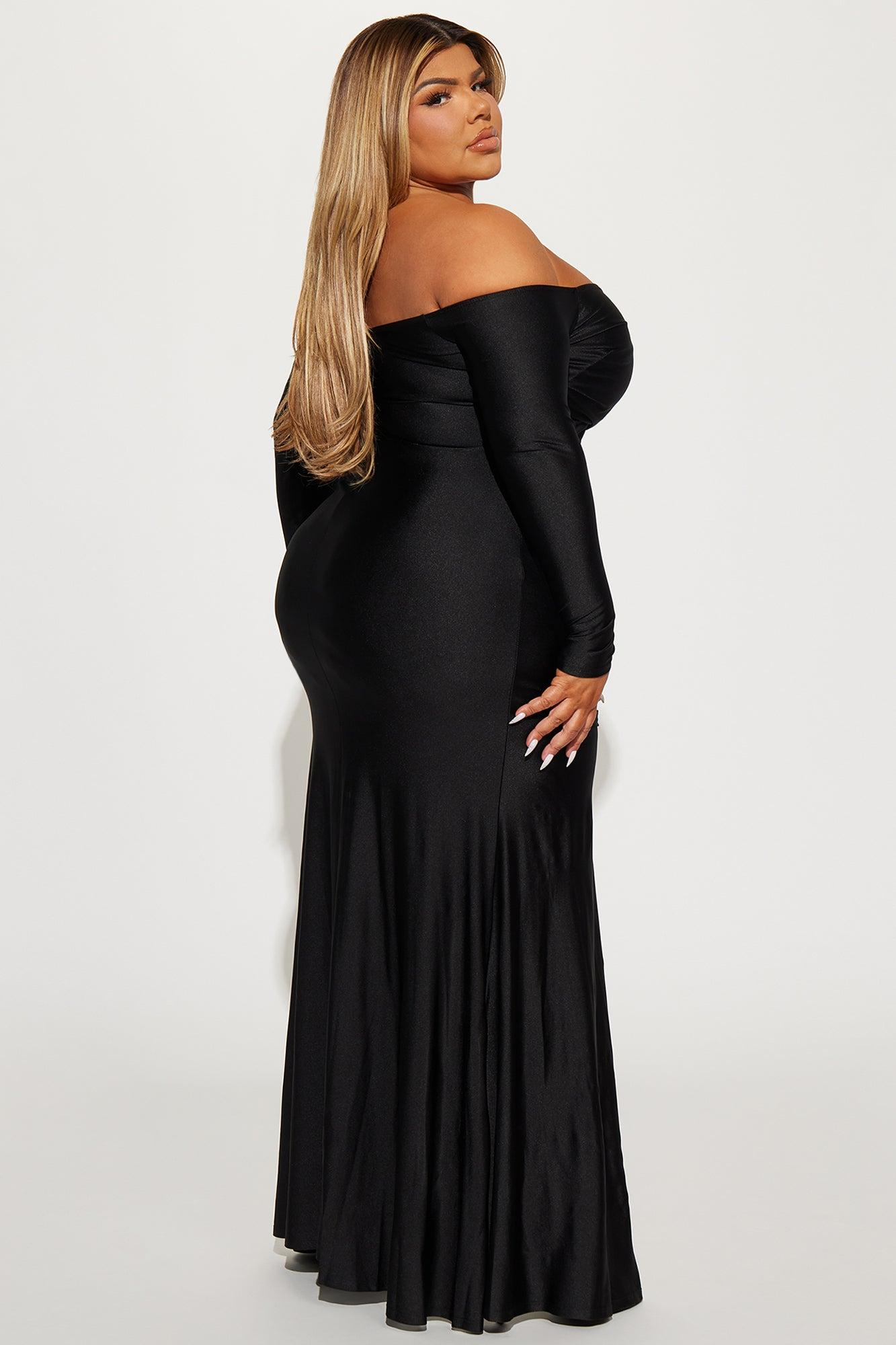 Kellie Tricot Gown - Black Product Image