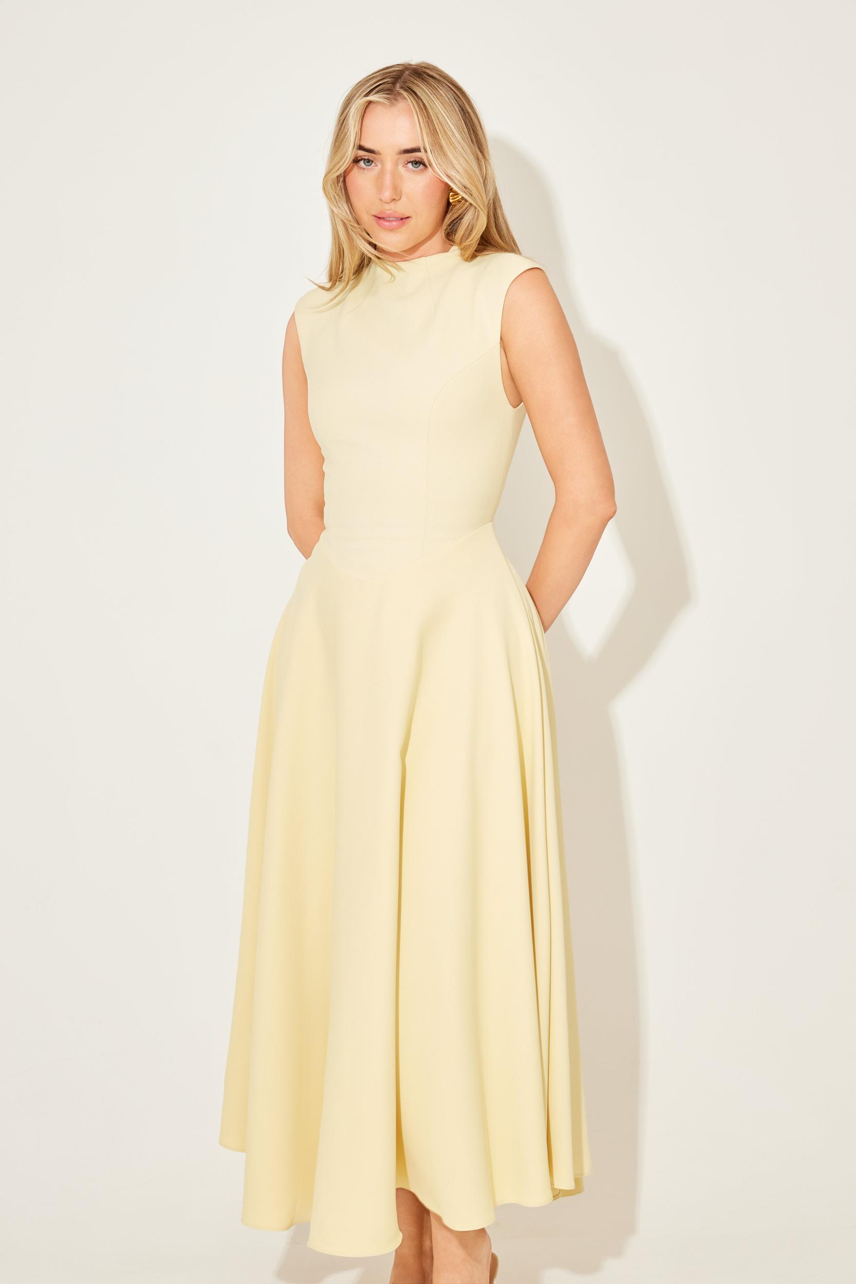 High Waist Midi Dress Product Image