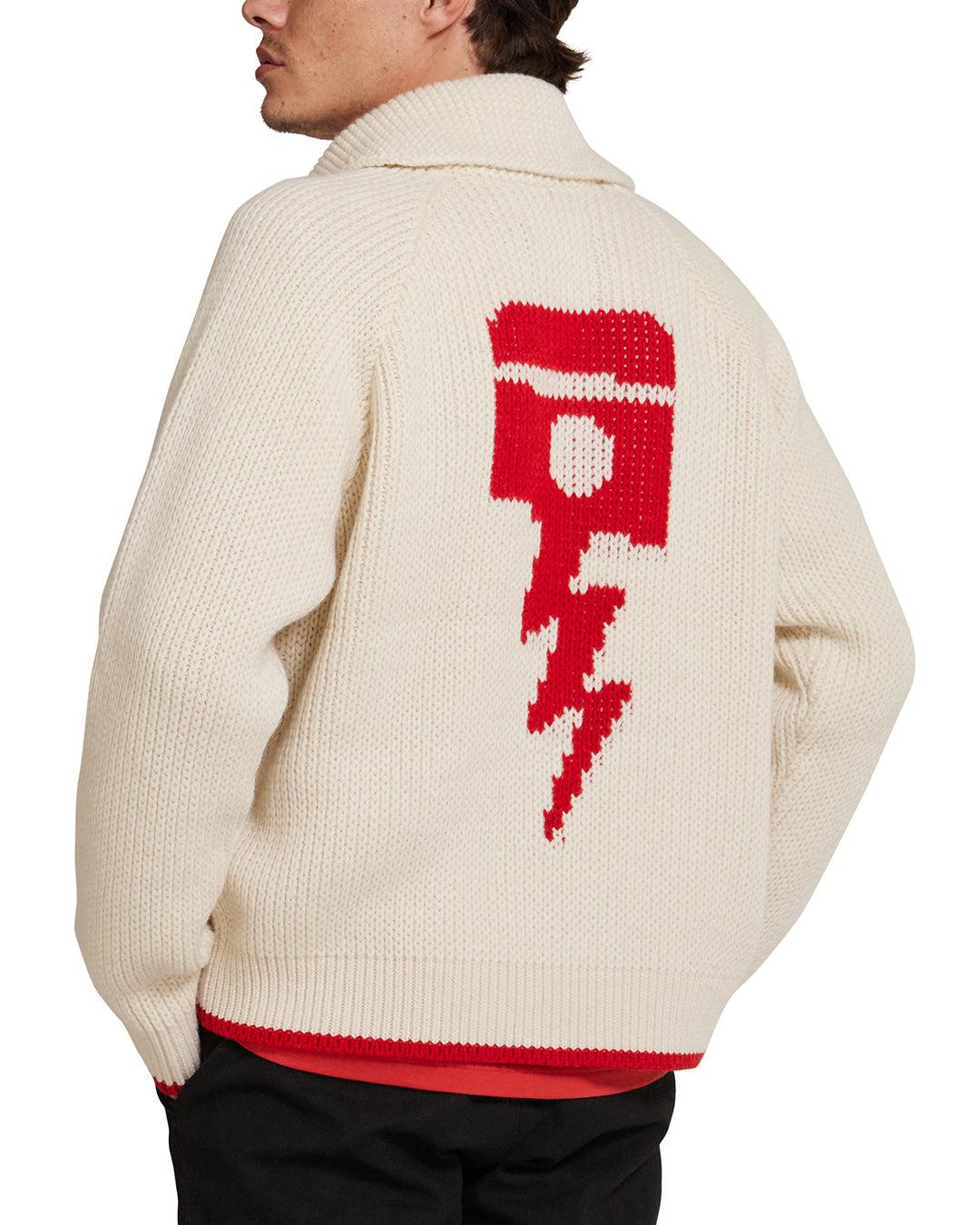 Piston Shawl Cardigan - Dirty White Product Image